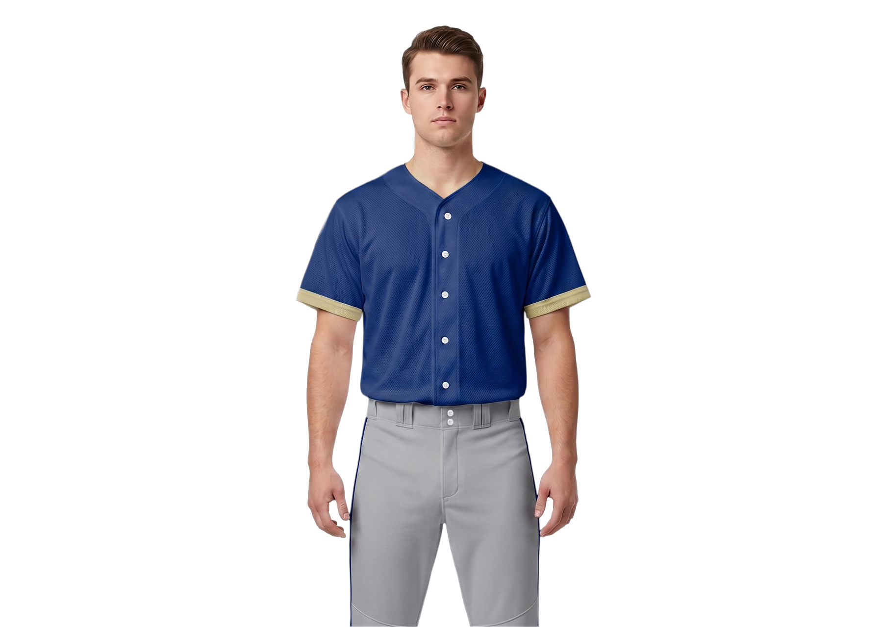 Custom cerulean  adult youth unisex full buttons softball jersey - Jersey