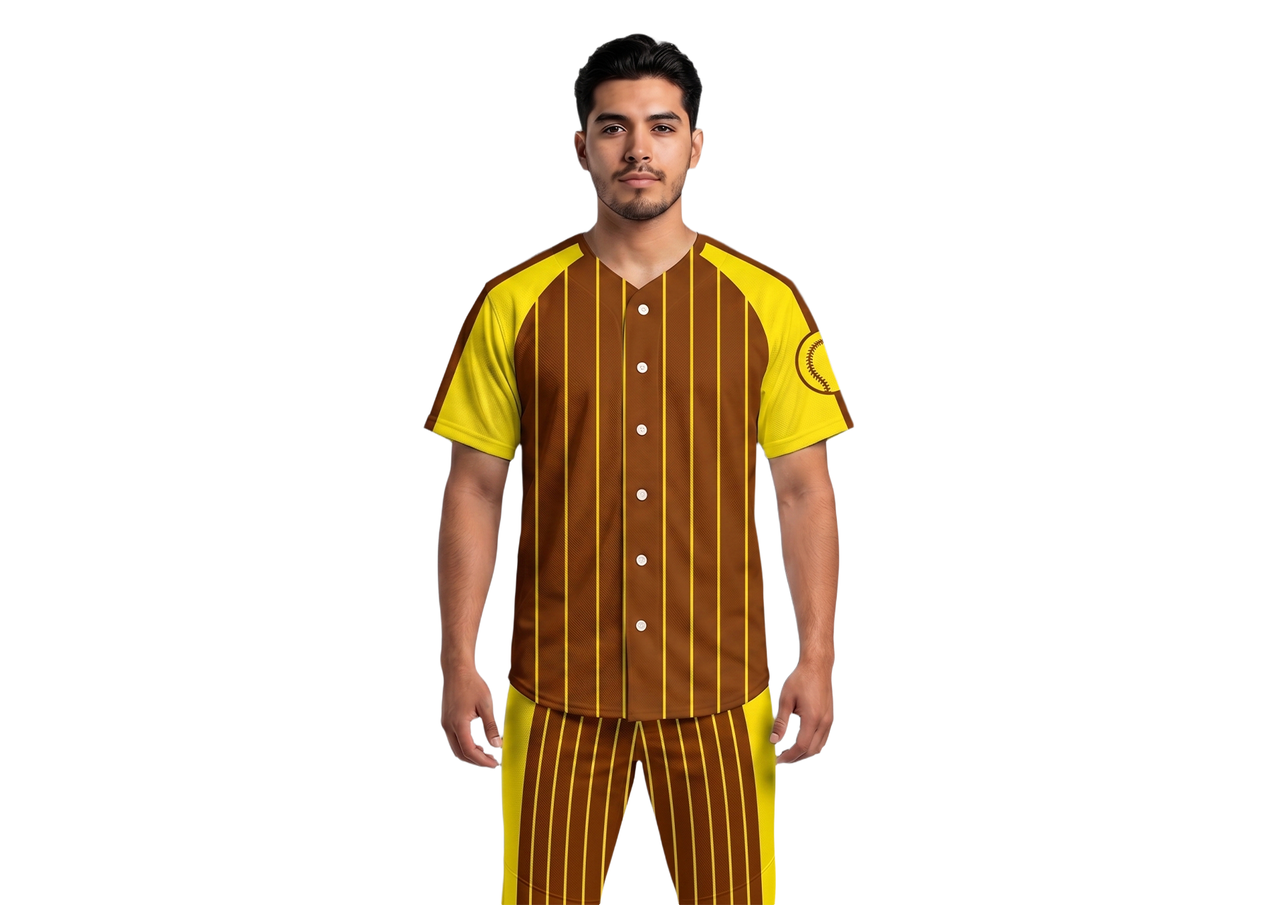 Custom full button vertical stripe adult youth unisex baseball jersey - Jersey