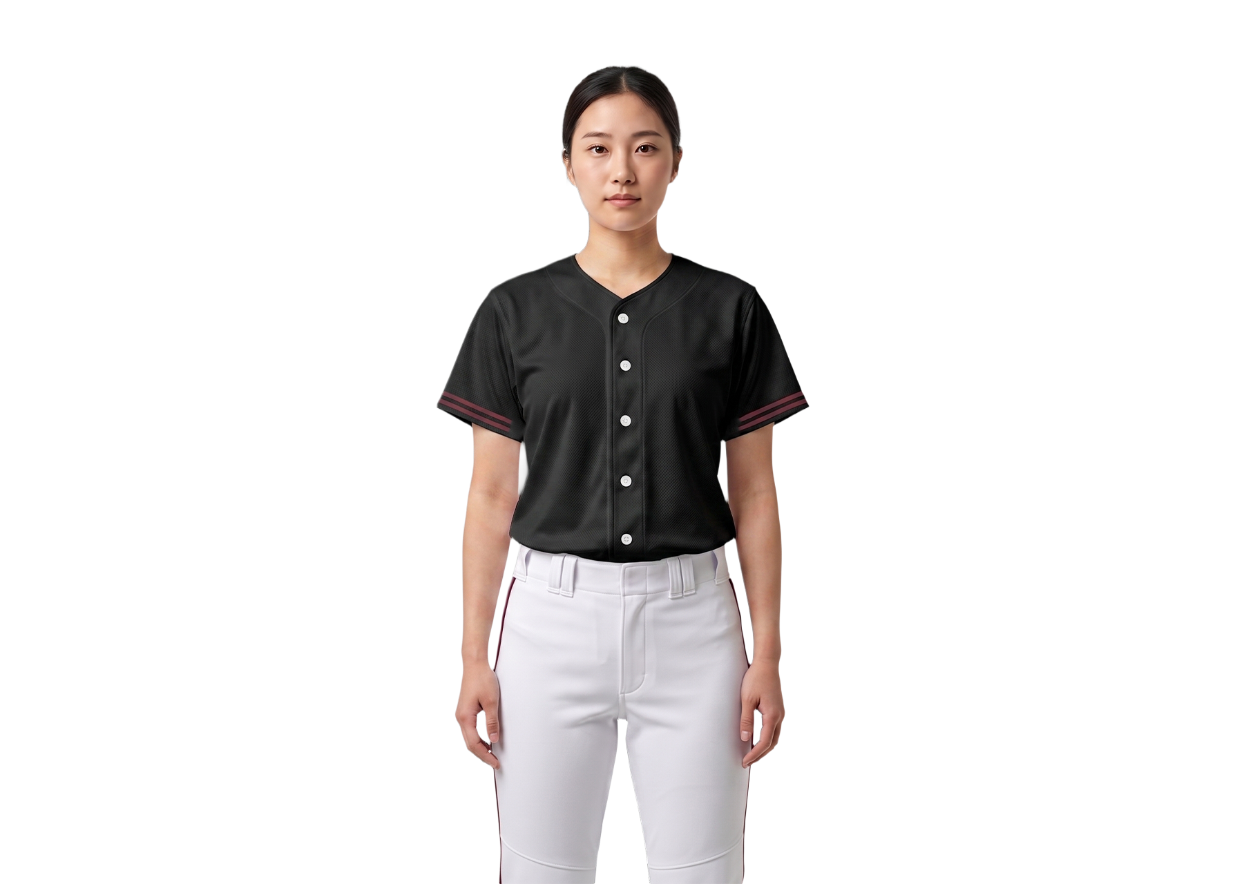 Custom athletic black adult youth unisex full buttons softball jersey - Jersey