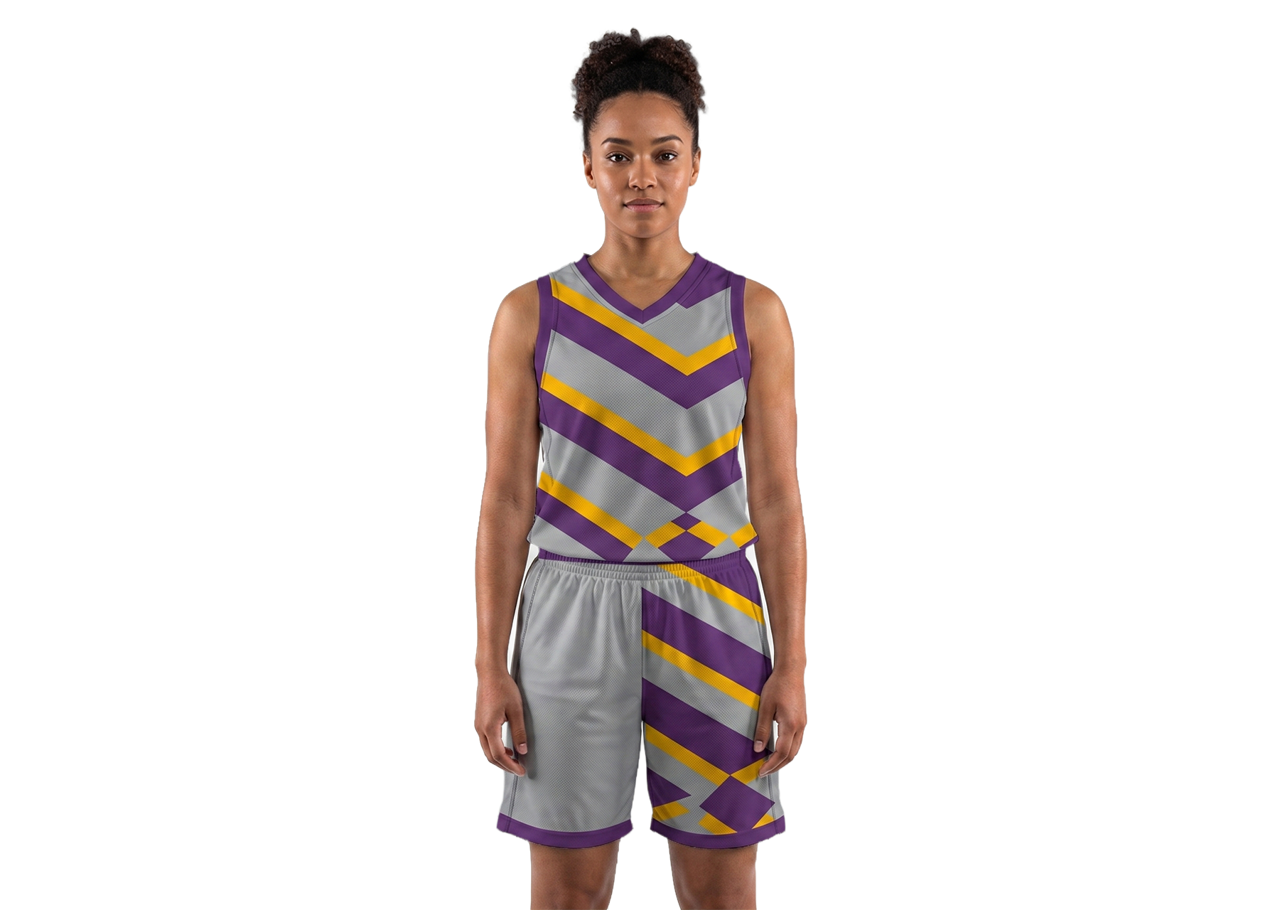 Custom chevron abstract adult youth unisex basketball jersey - reversible uniform - Jersey