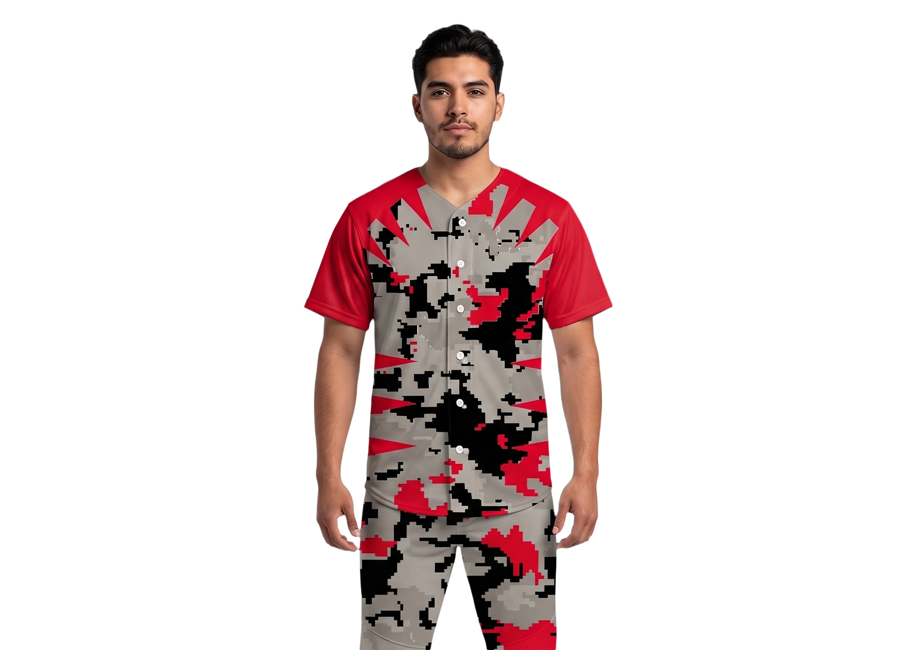 Custom sharp point camo adult youth unisex softball jersey - Jersey