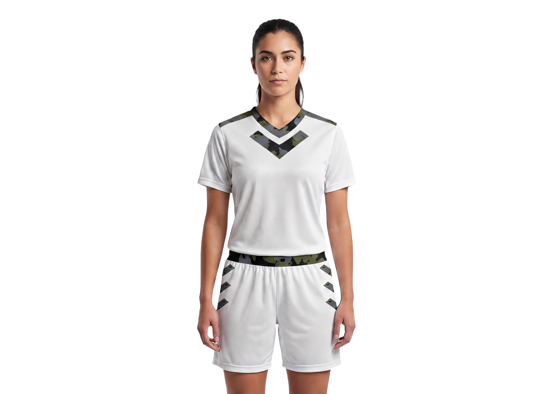 Custom white camo adult youth soccer jersey - Jersey