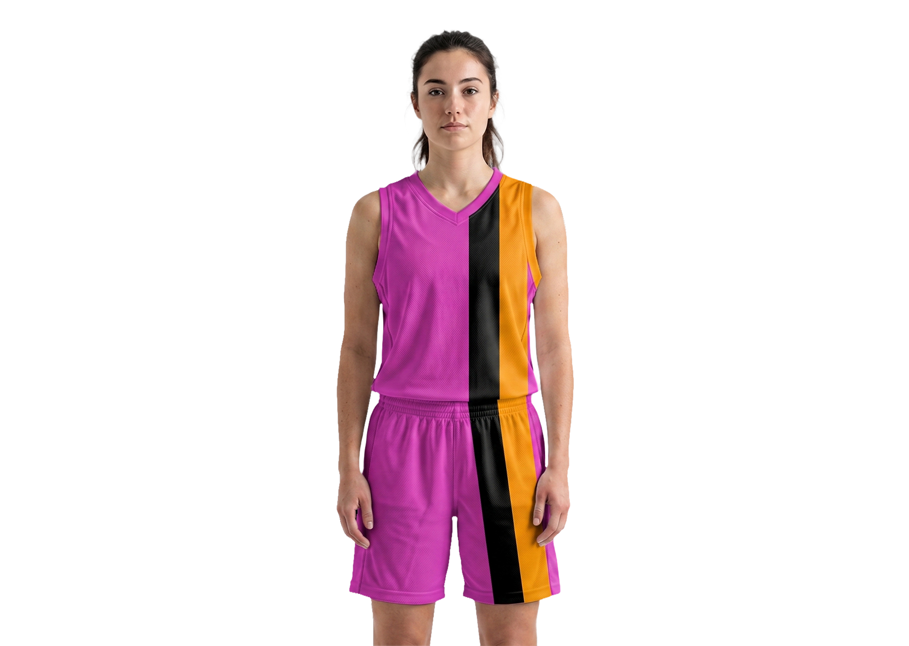 Custom stylish pink adult youth unisex basketball jersey - reversible uniform - Jersey