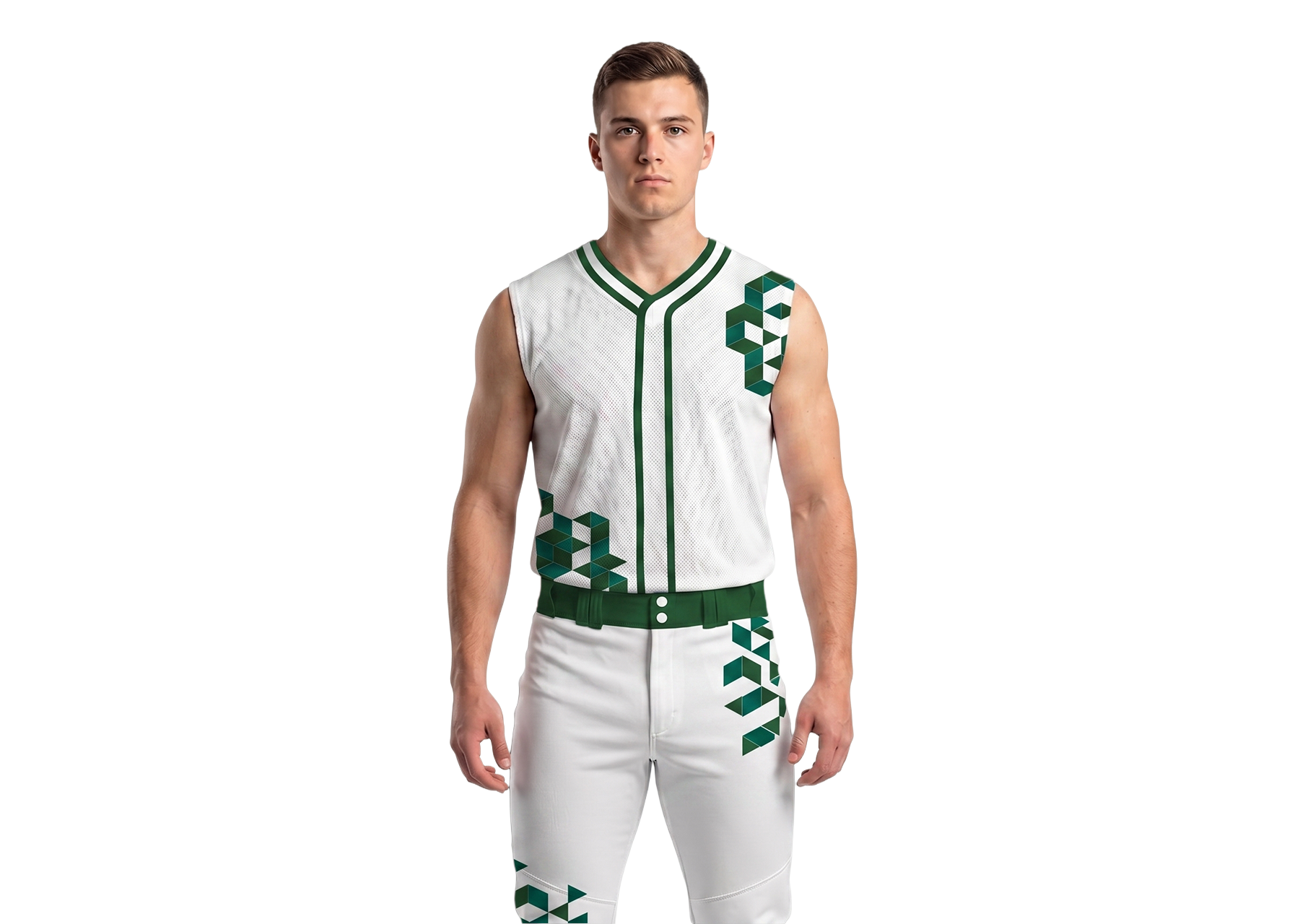 Custom  blocks abstract sleeveless adult youth unisex softball jersey - Jersey
