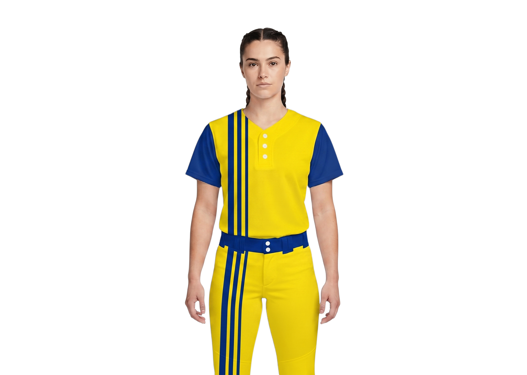 Custom vertical lines adult youth unisex three buttons baseball jersey - Jersey