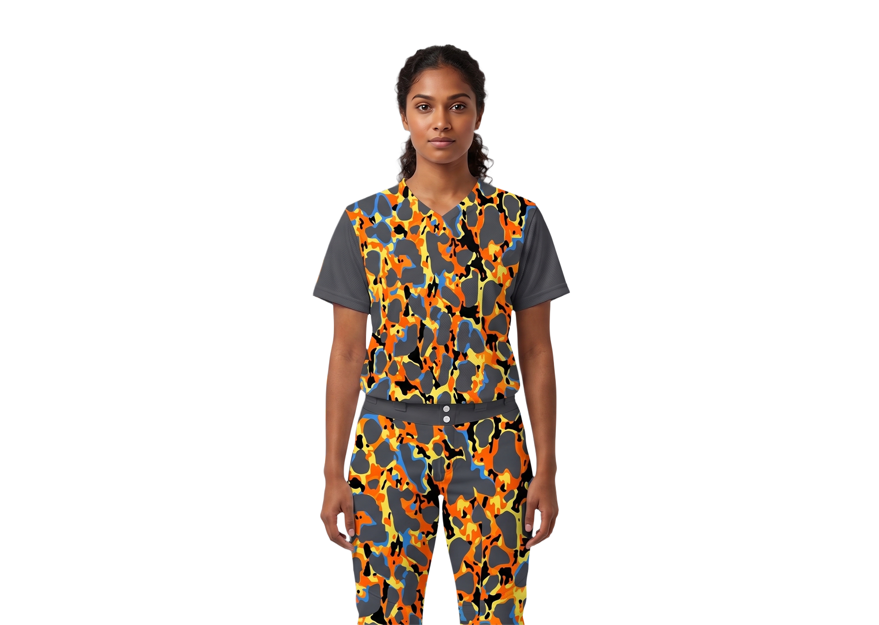 Custom animal skin pattern three button adult youth unisex softball jersey - Jersey