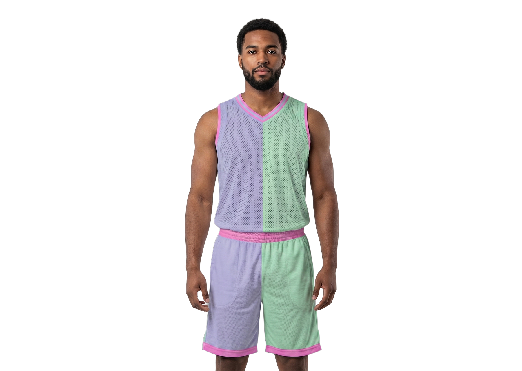 Custom light color solids adult youth unisex basketball jersey - reversible uniform - Jersey