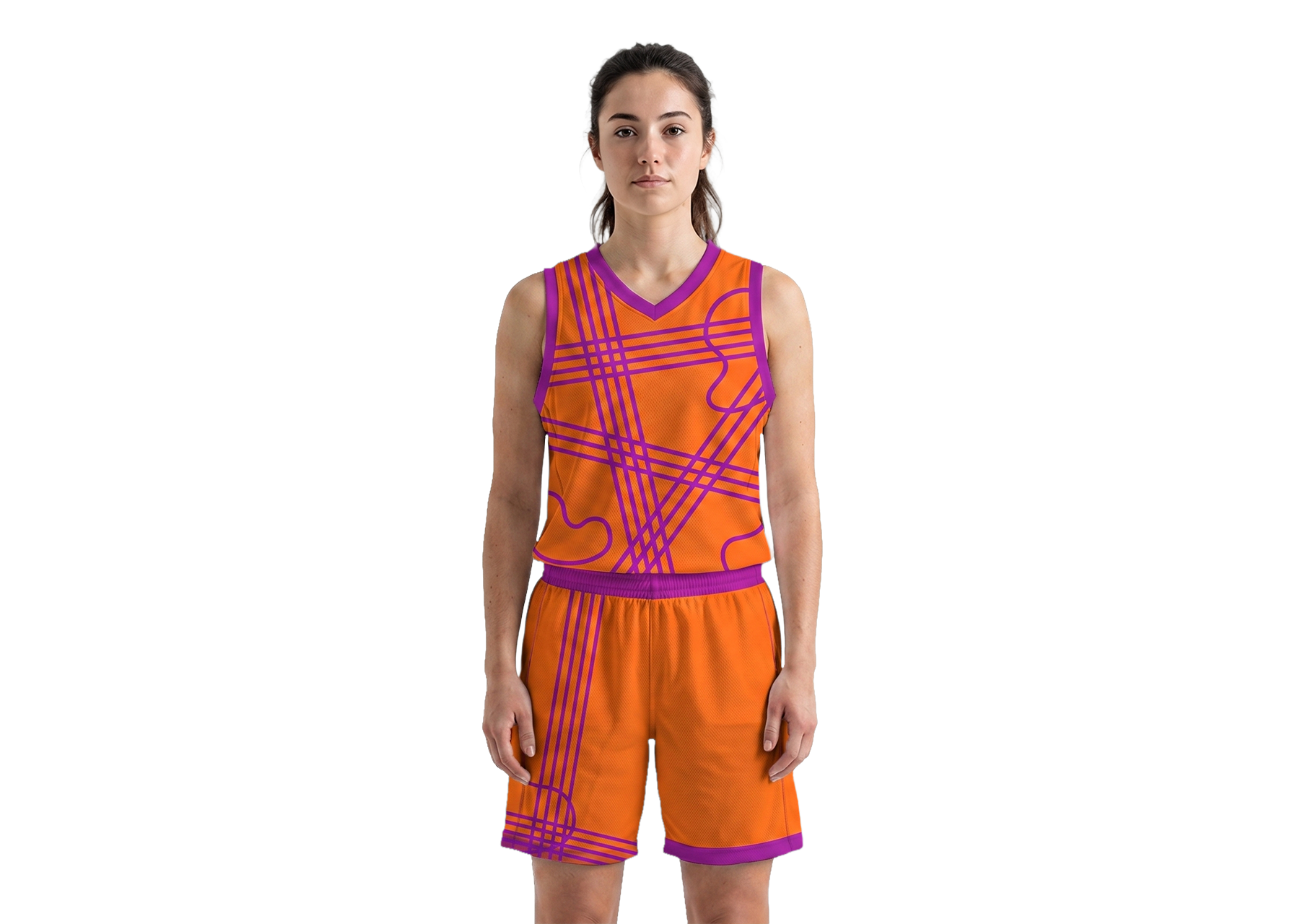 Custom crossed front lines adult youth unisex basketball jersey - reversible uniform - Jersey