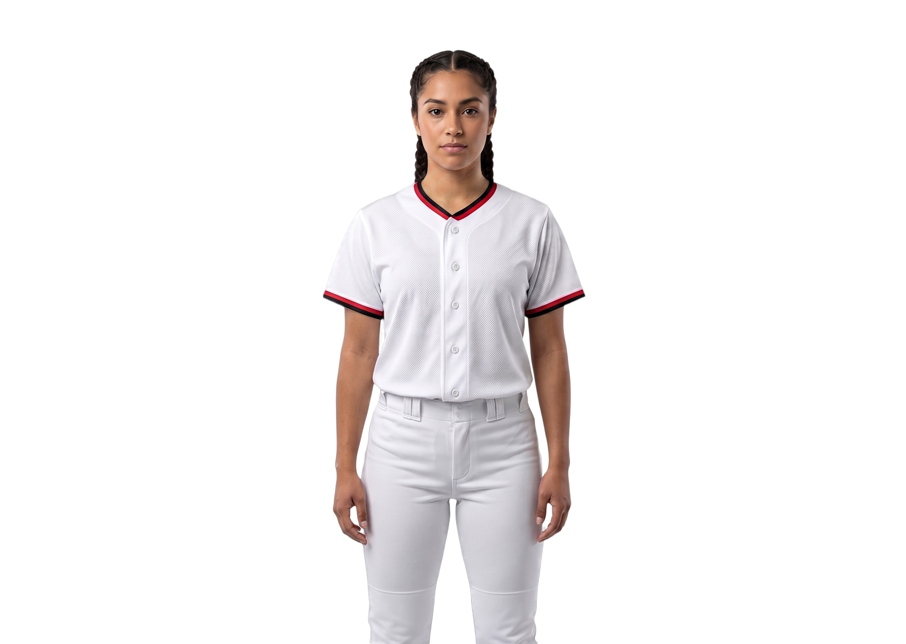 Custom polar white adult youth unisex full buttons softball jersey - Jersey