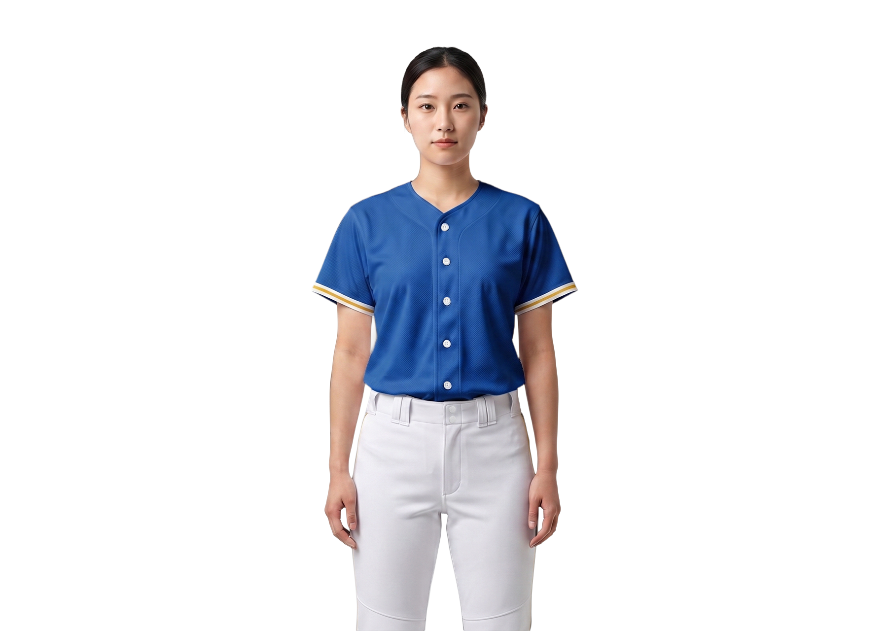 Custom blue bright line adult youth unisex full buttons softball jersey - Jersey