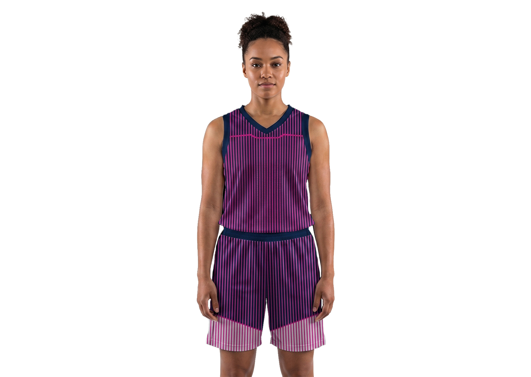 Custom close vertical lines adult youth unisex basketball jersey - reversible uniform - Jersey