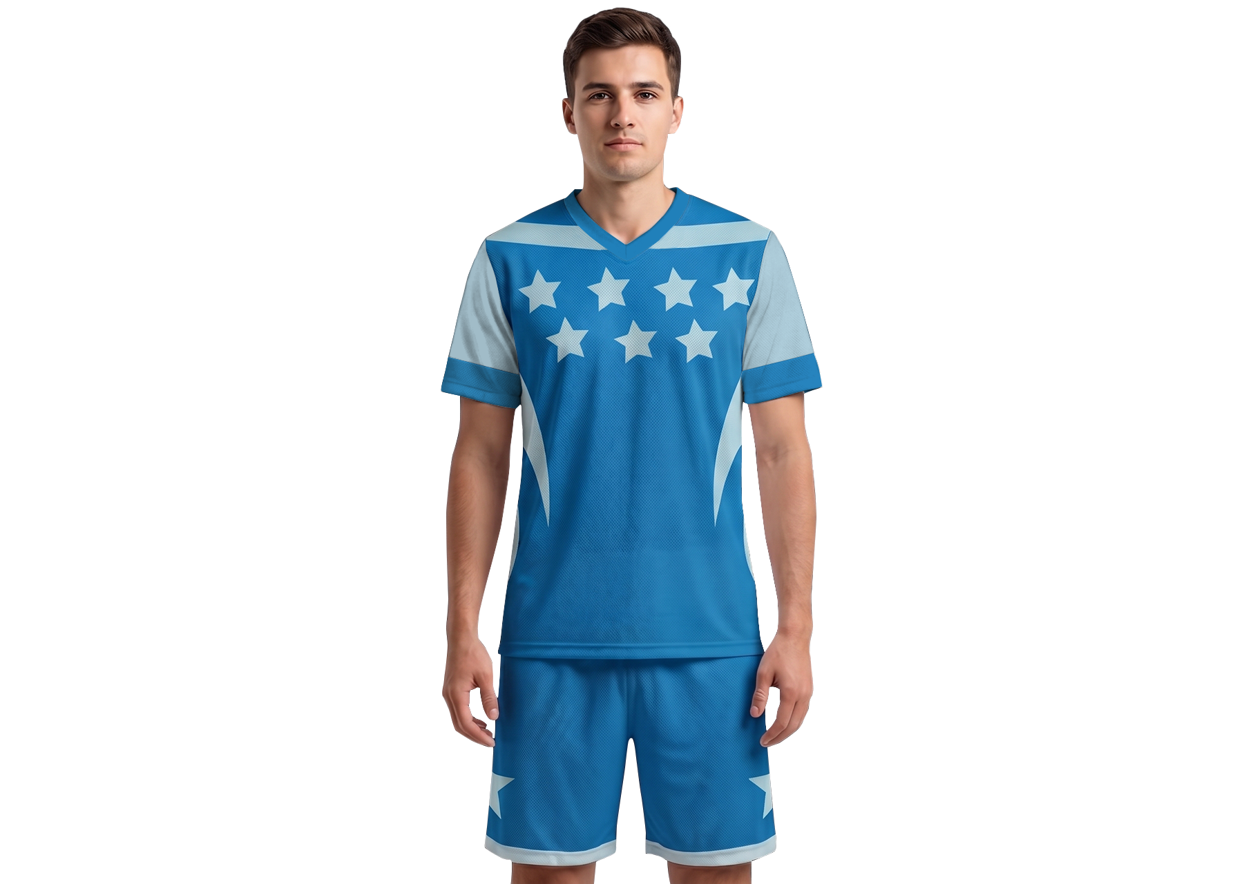 Custom blue stars adult youth volleyball jersey - Jersey