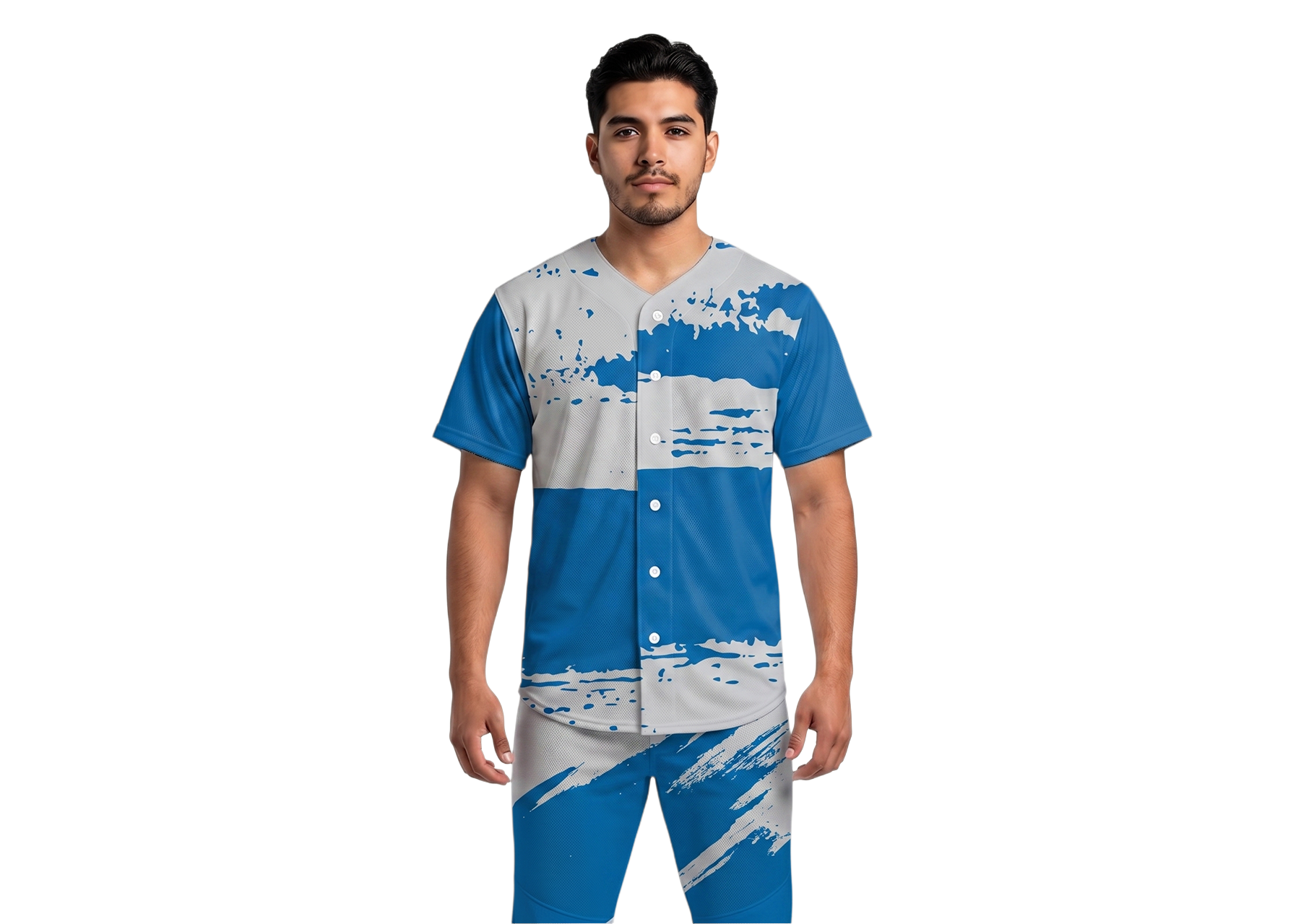 Custom blotch abstract adult youth unisex baseball jersey - Jersey