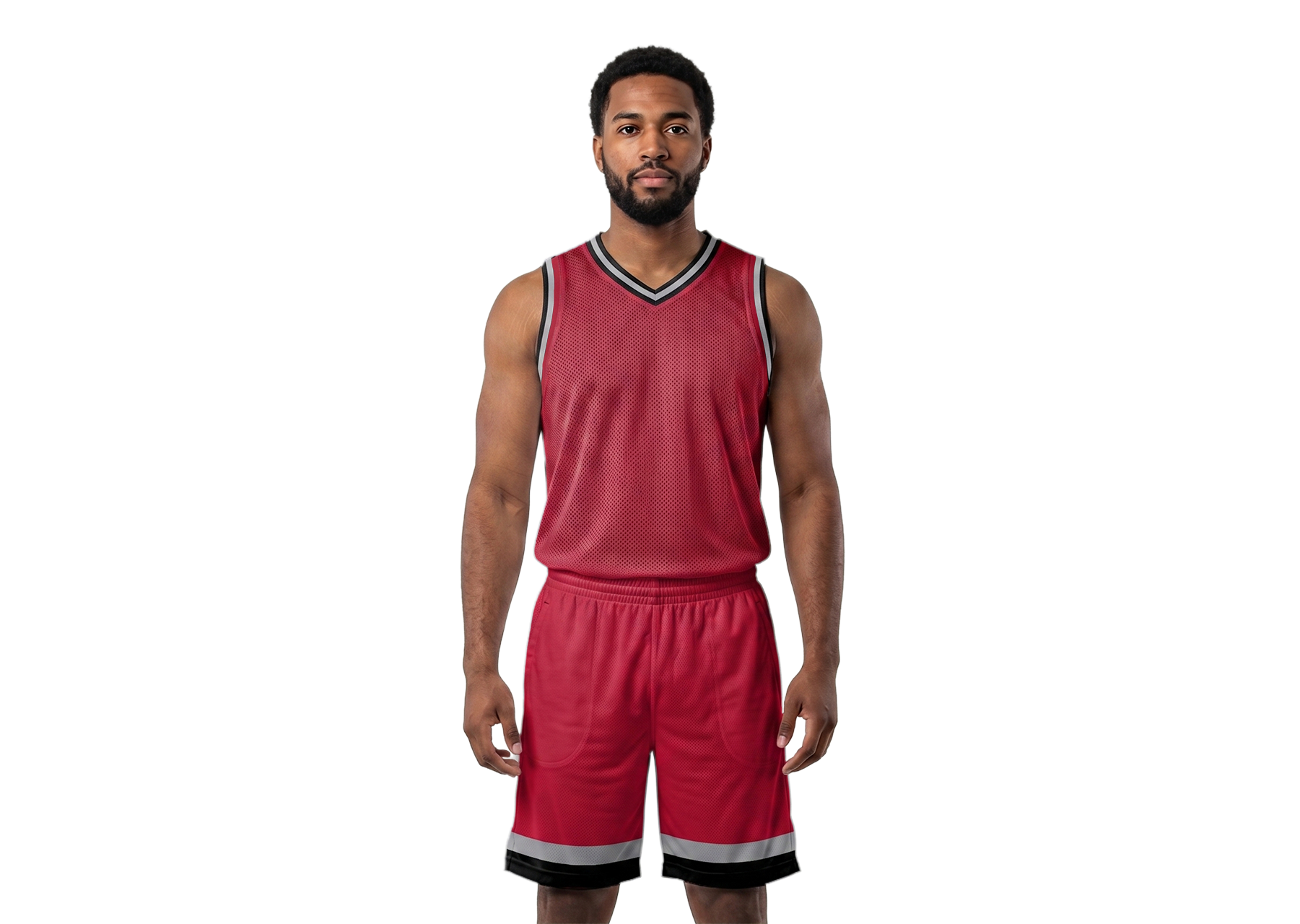 Custom plain red adult youth unisex basketball jersey - reversible uniform - Jersey