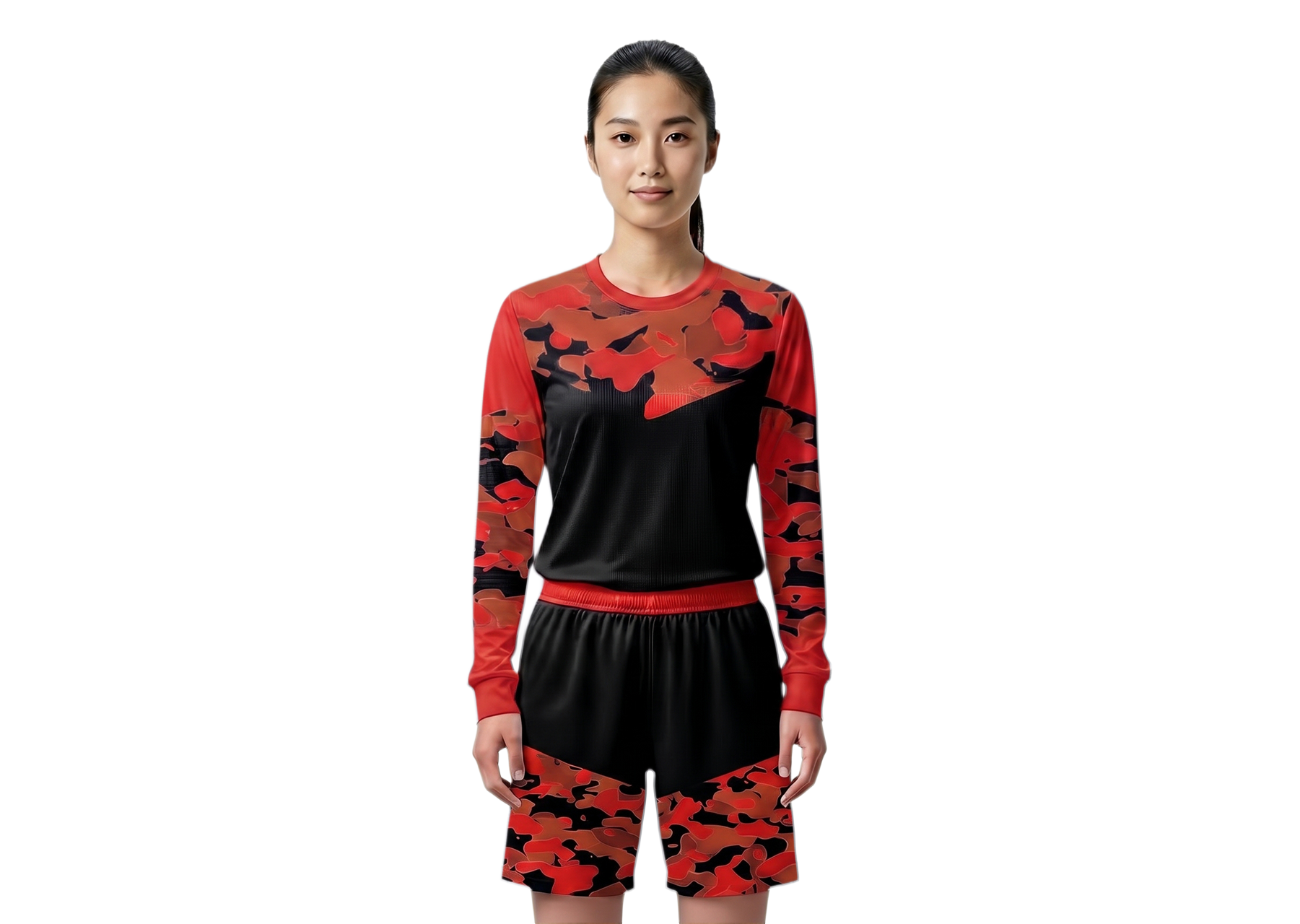 Custom v shape camo adult youth unisex long sleeves soccer jerseys - Jersey