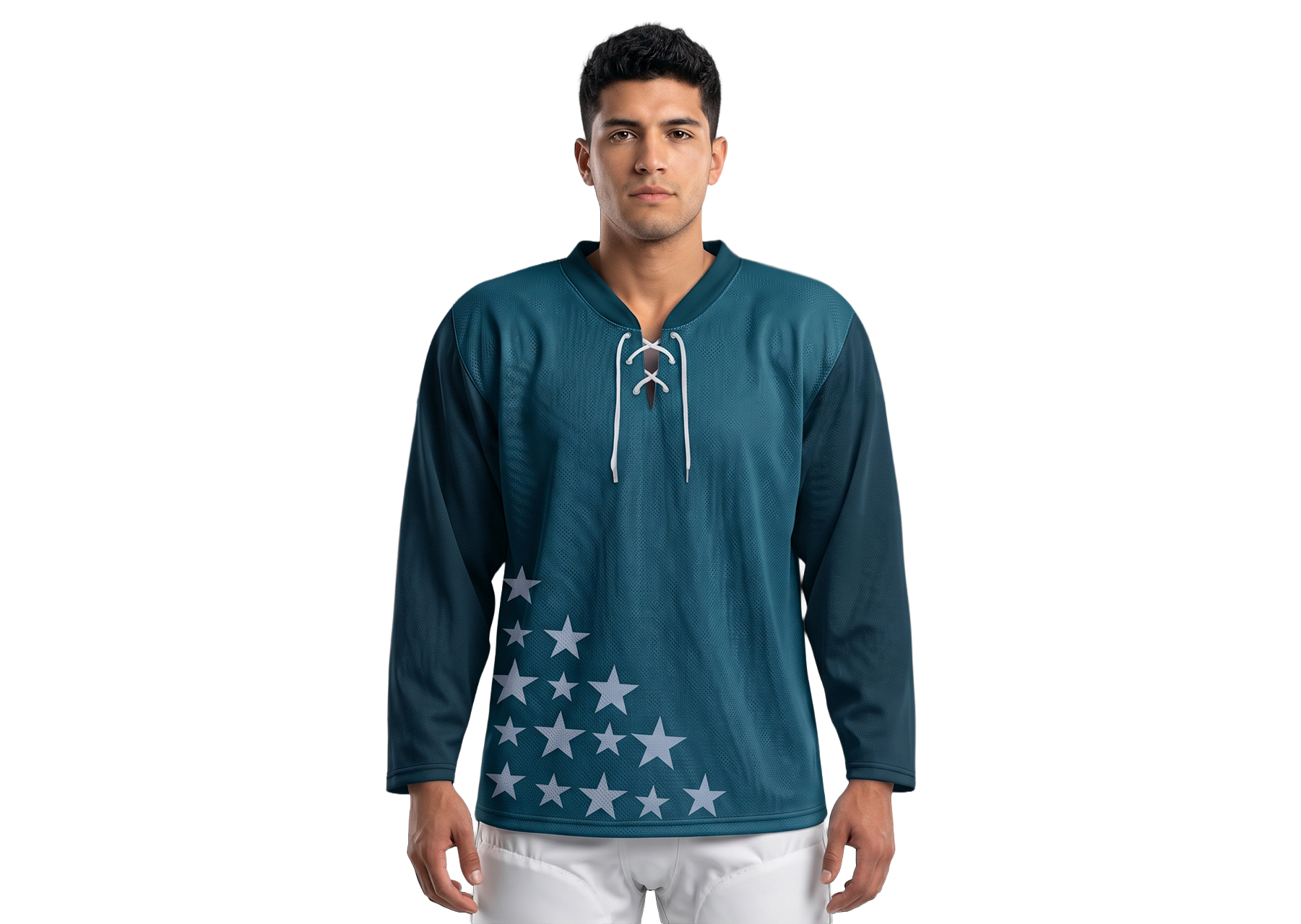Custom row stars youth unisex hockey jersey laces - Jersey