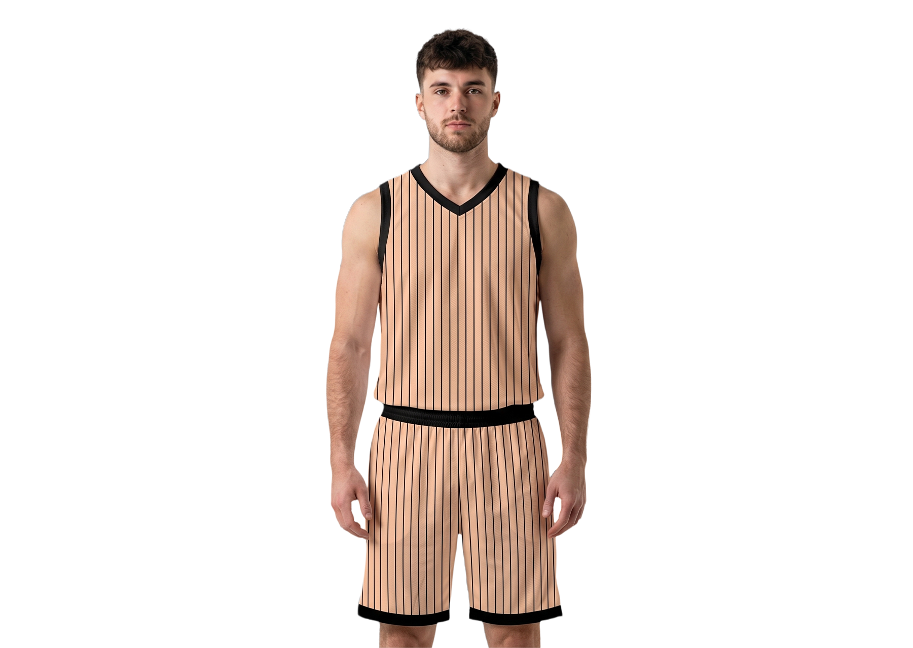 Custom pinstripe lines adult youth unisex basketball jersey - reversible uniform - Jersey