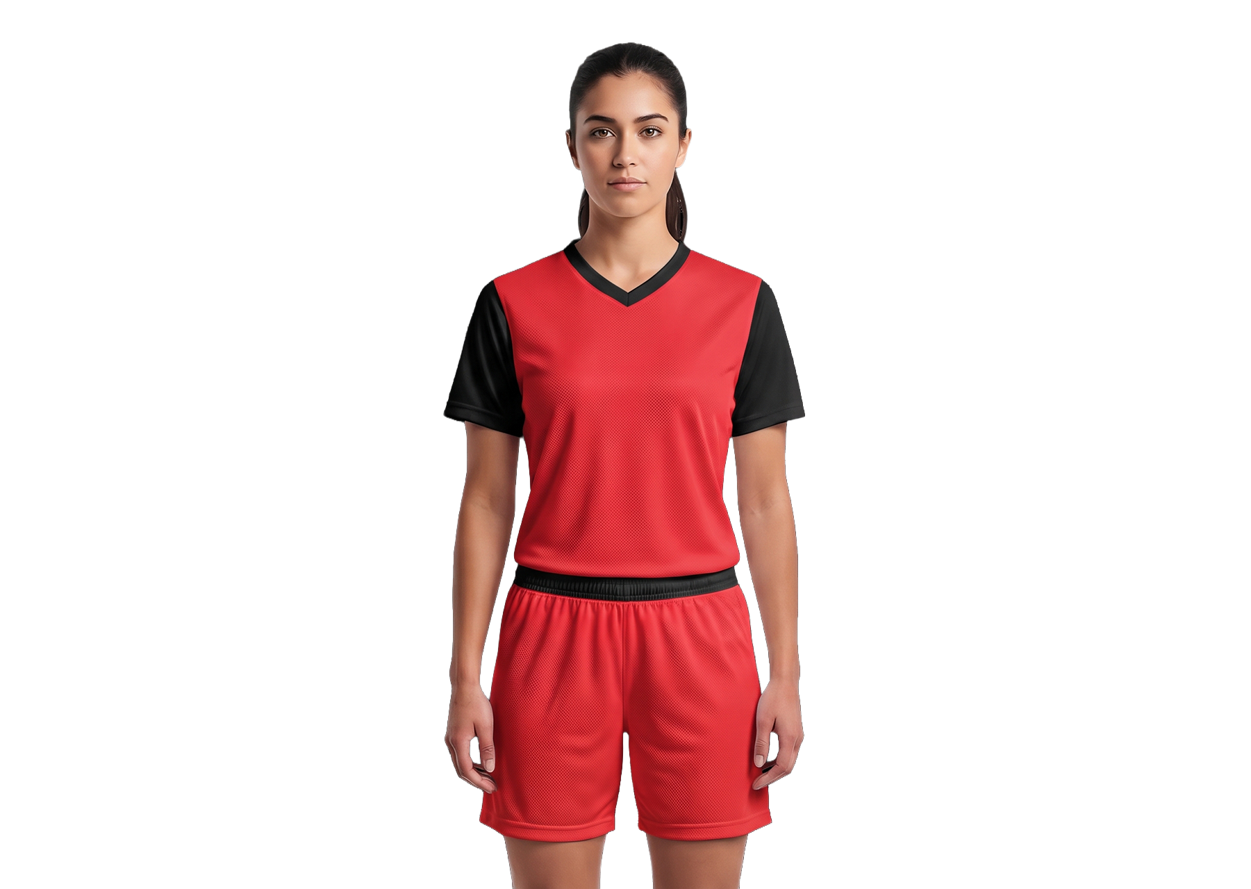 Custom full red solids adult youth soccer jersey - Jersey
