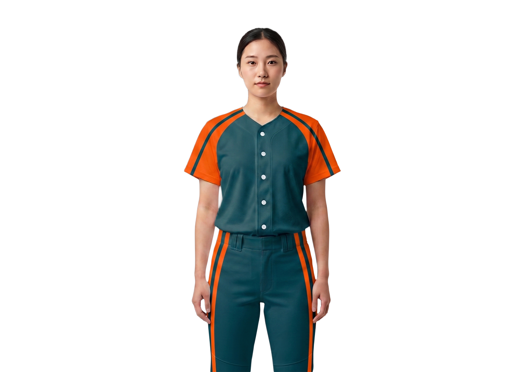Custom arm sleeve stripe design full button  adult youth unisex softball jersey - Jersey