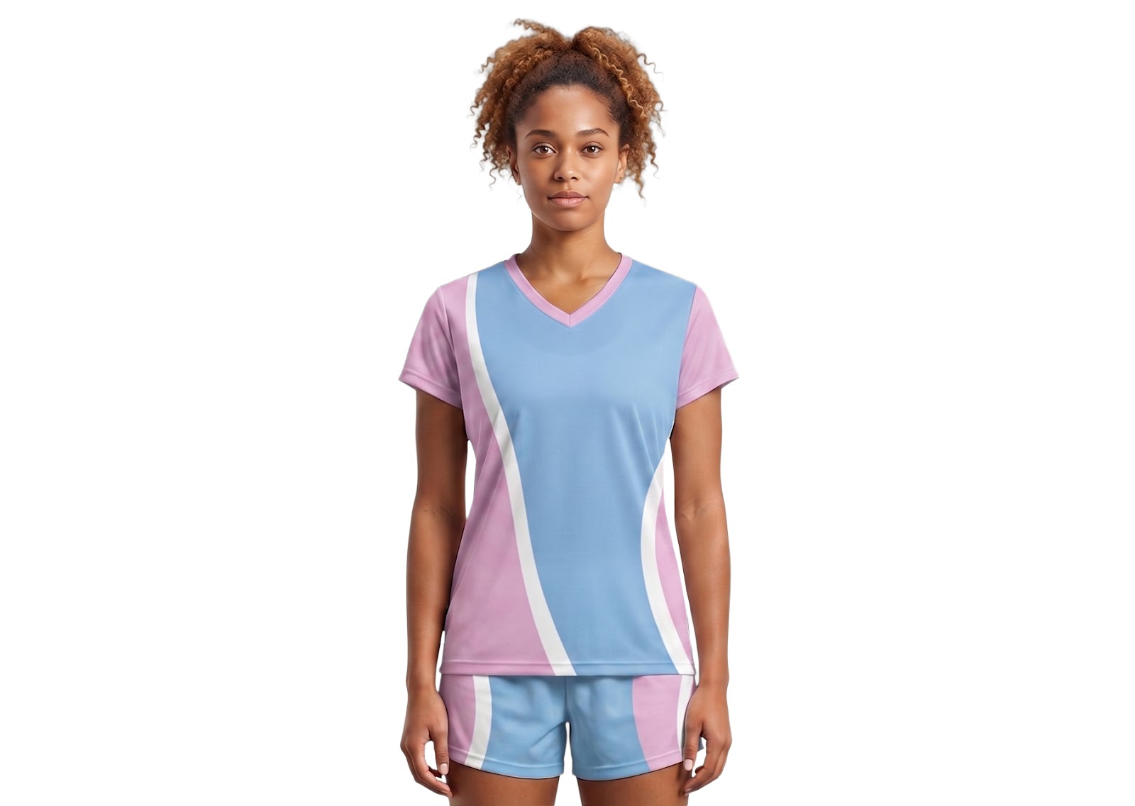 Custom sky blue solids adult youth volleyball jersey - Jersey