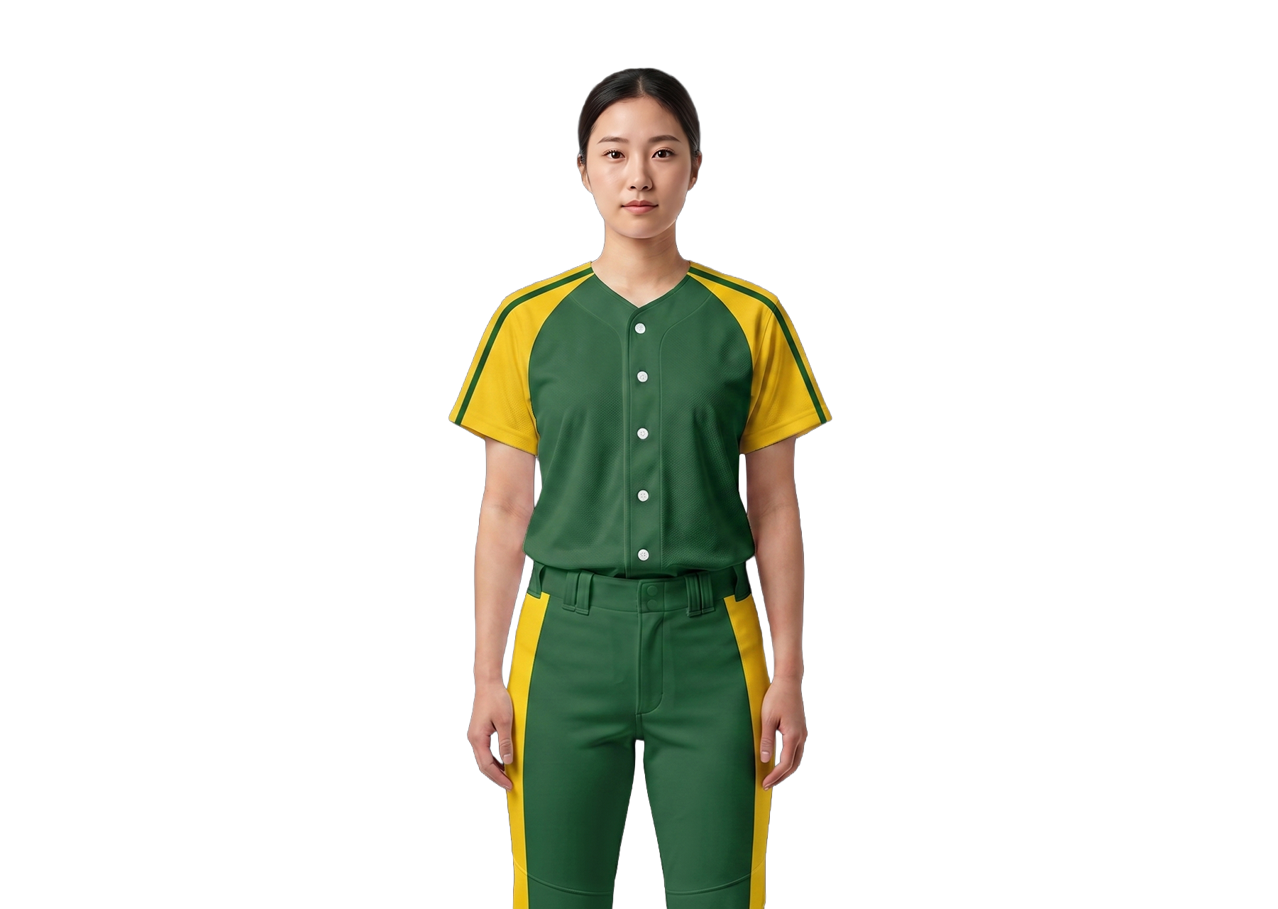 Custom full button with arm sleeve stripe   adult youth unisex baseball jersey - Jersey