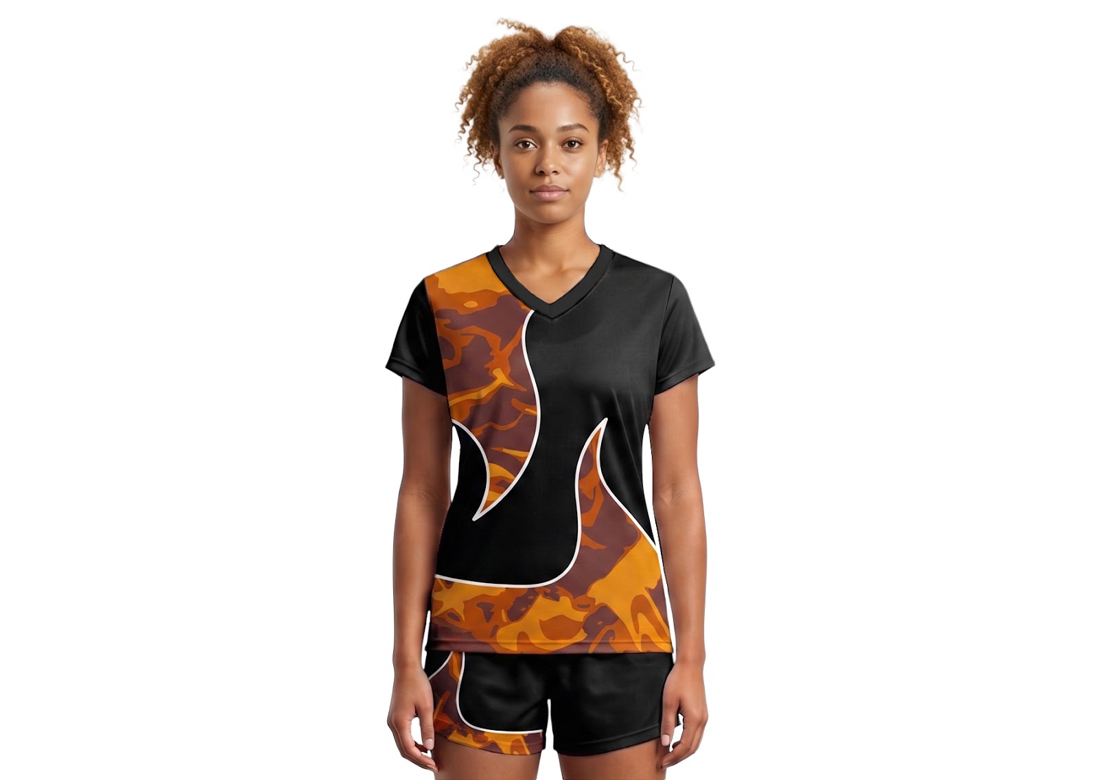 Custom flame nature adult youth volleyball jersey - Jersey