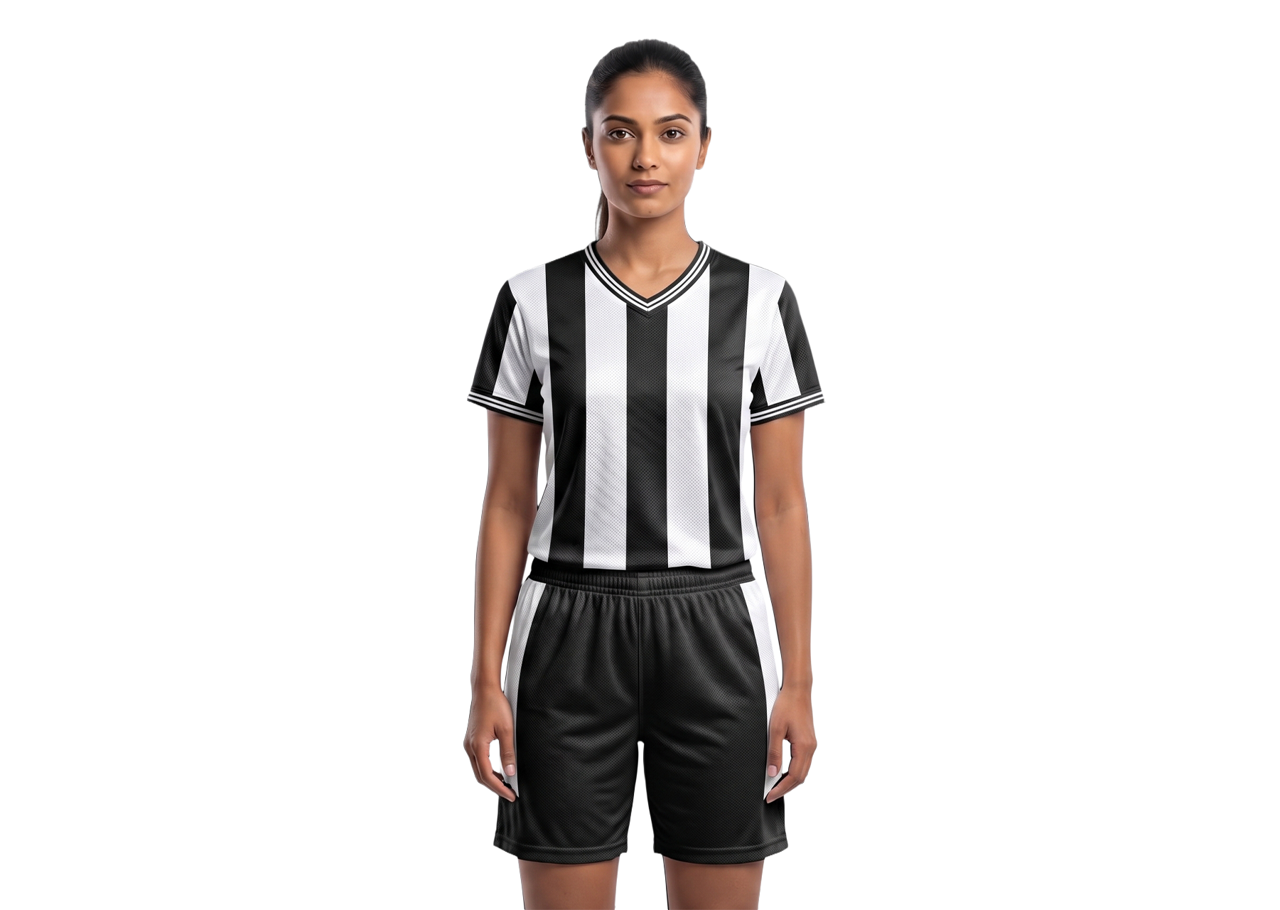 Custom black and white stripe adult youth unisex soccer jerseys - Jersey