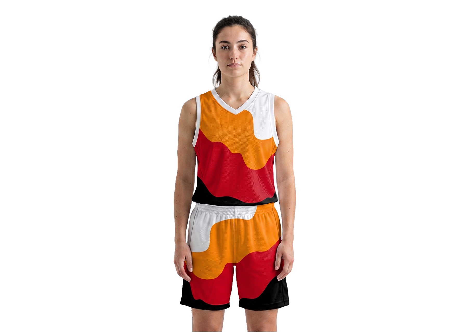 Custom abstract layers adult youth unisex basketball jersey - reversible uniform - Jersey