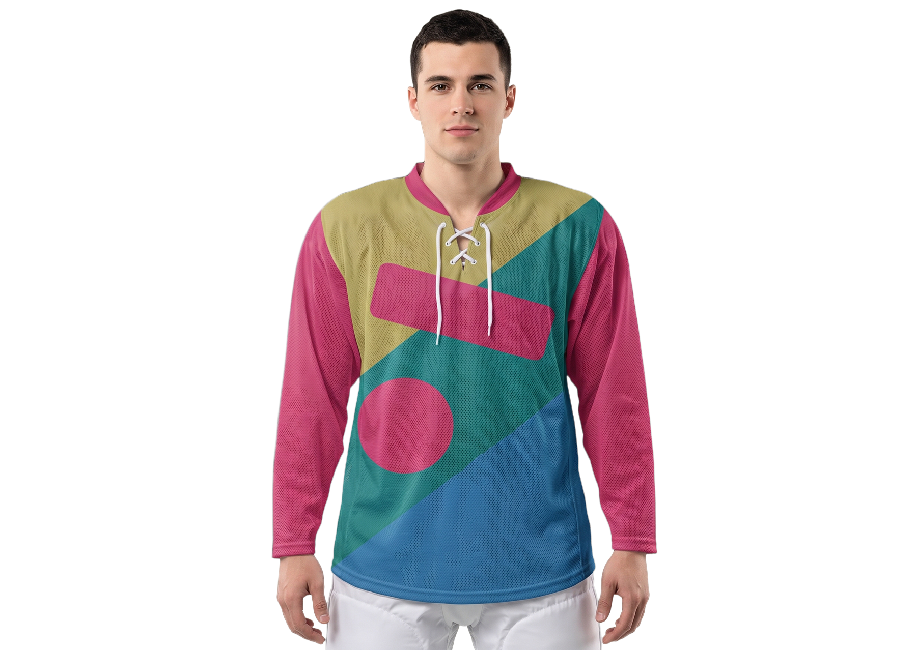 Custom vari-colored youth unisex hockey jersey laces - Jersey