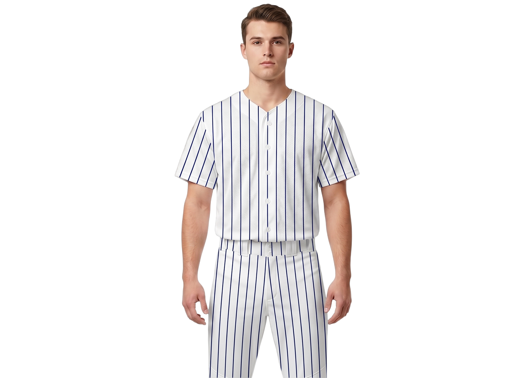 Custom vertical stripe adult youth unisex baseball jersey - Jersey