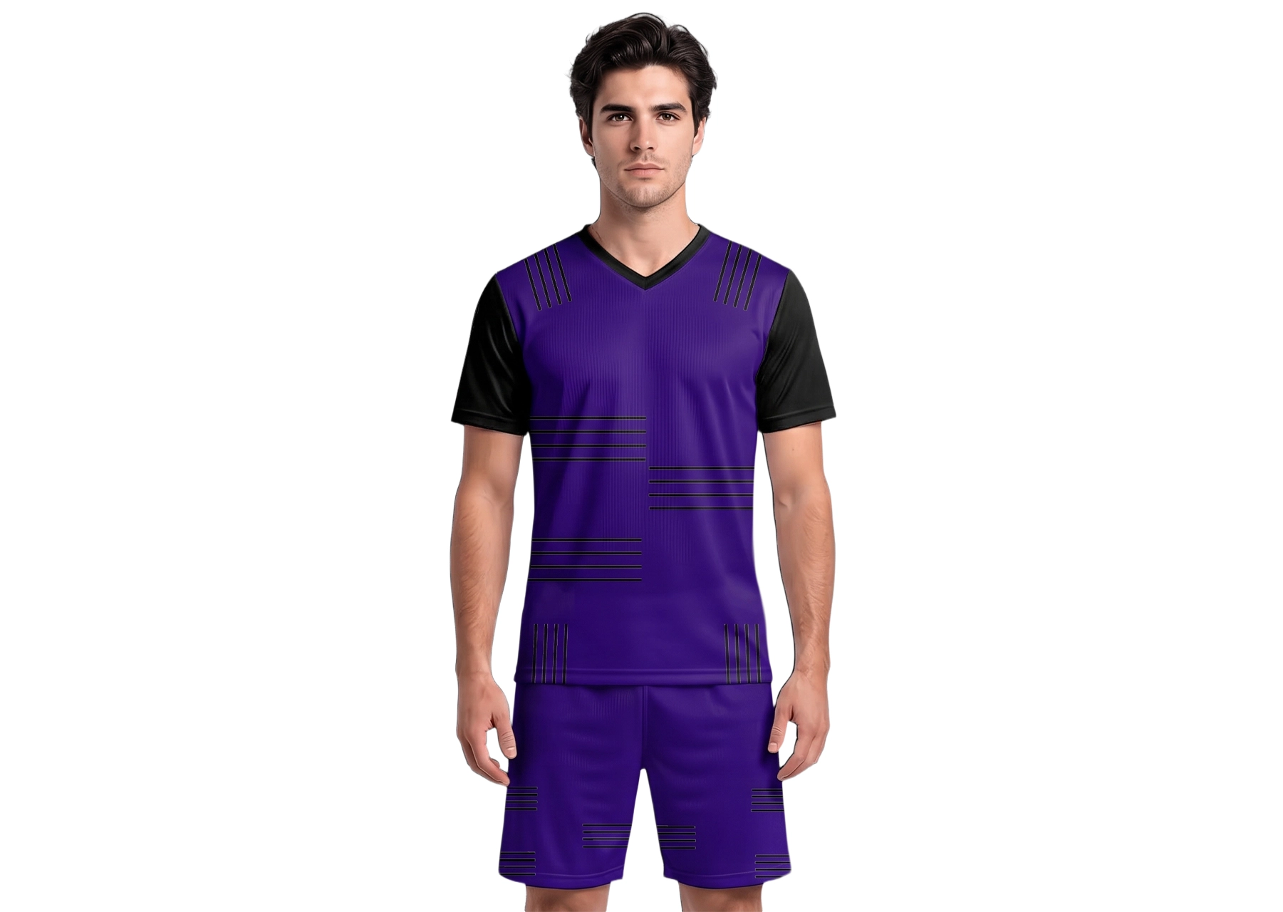 Custom triple stripes lines adult youth soccer jersey - Jersey