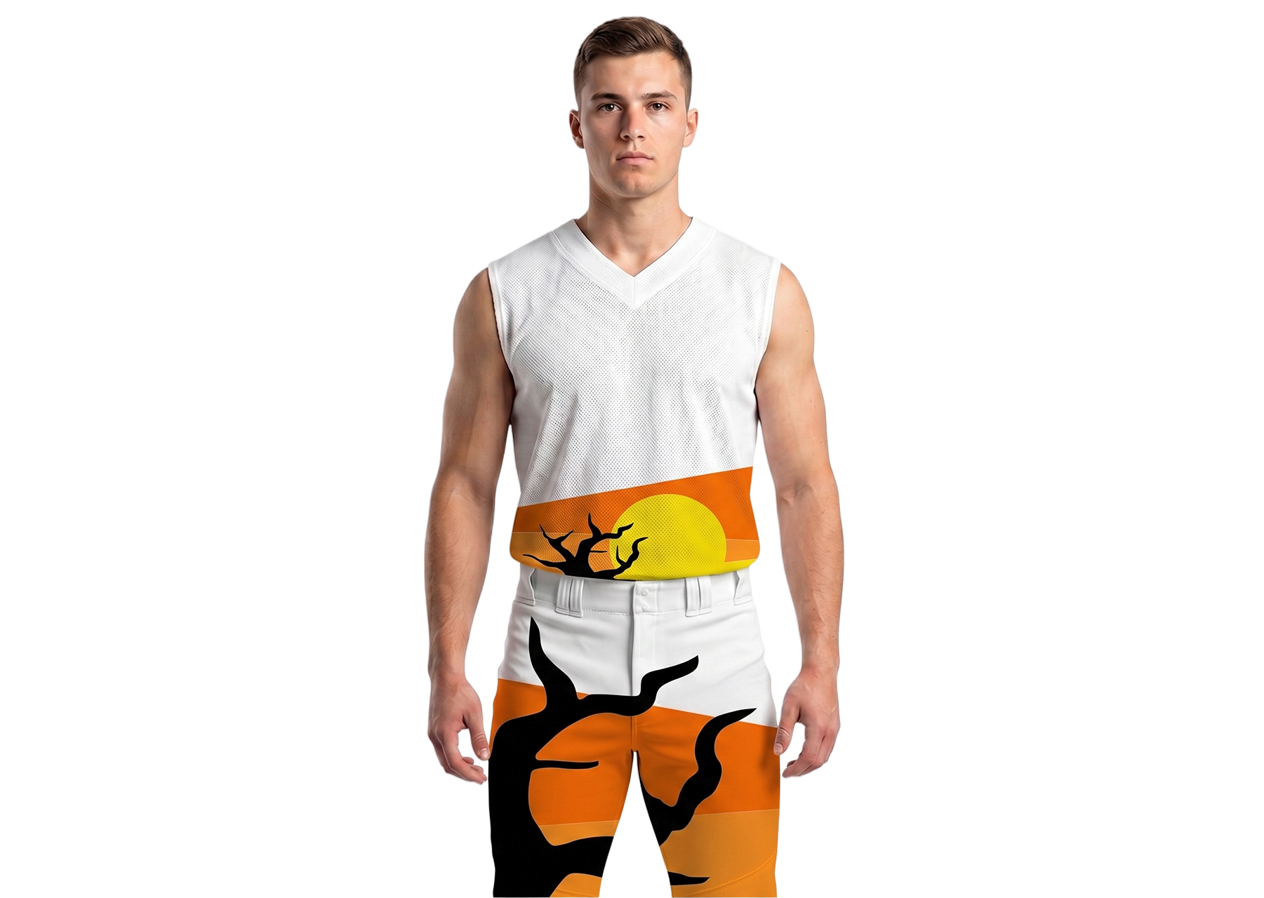 Custom tree root design adult youth unisex sleeveless baseball jersey - Jersey