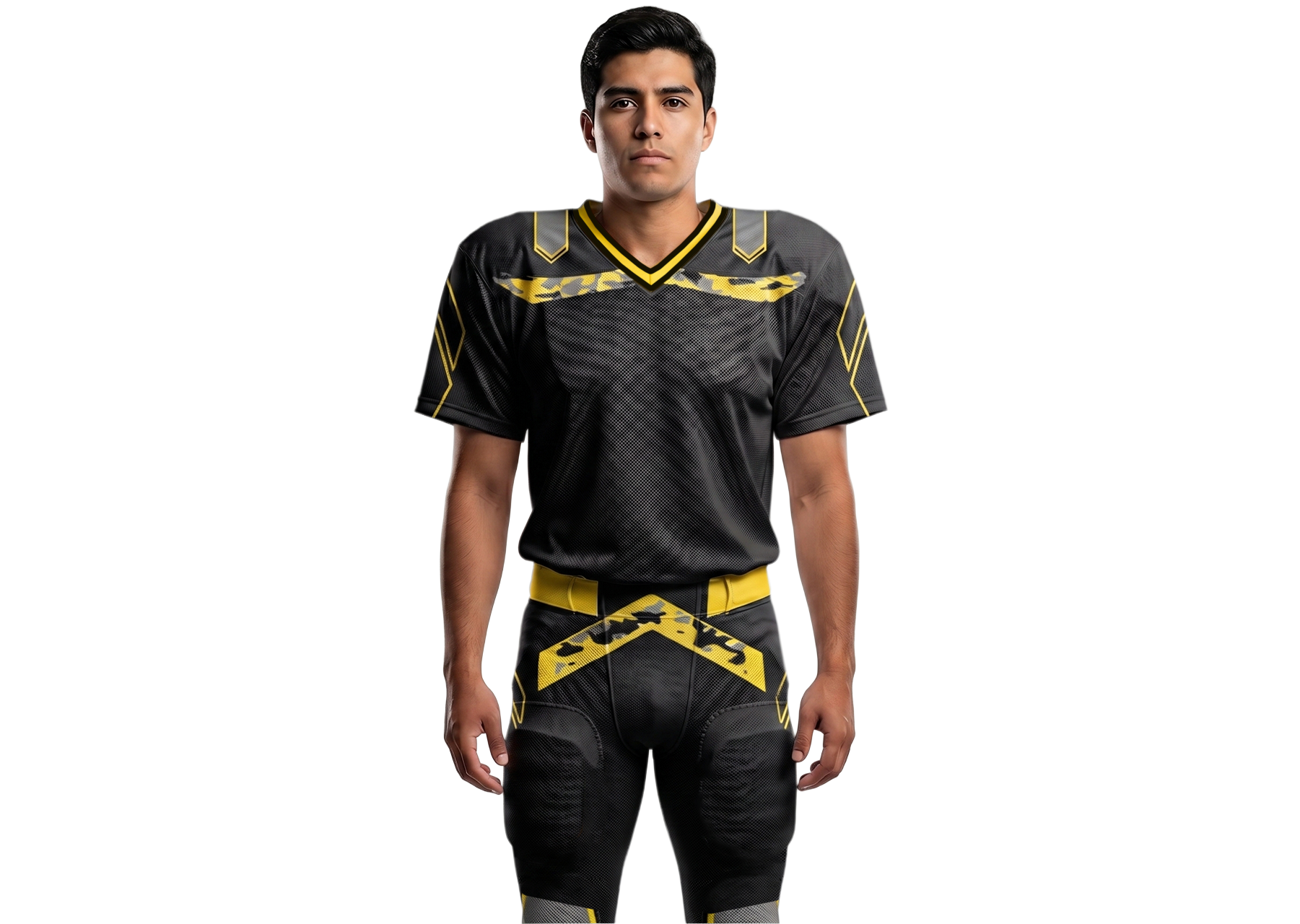 Custom camo yellow adult youth unisex football jersey - Jersey