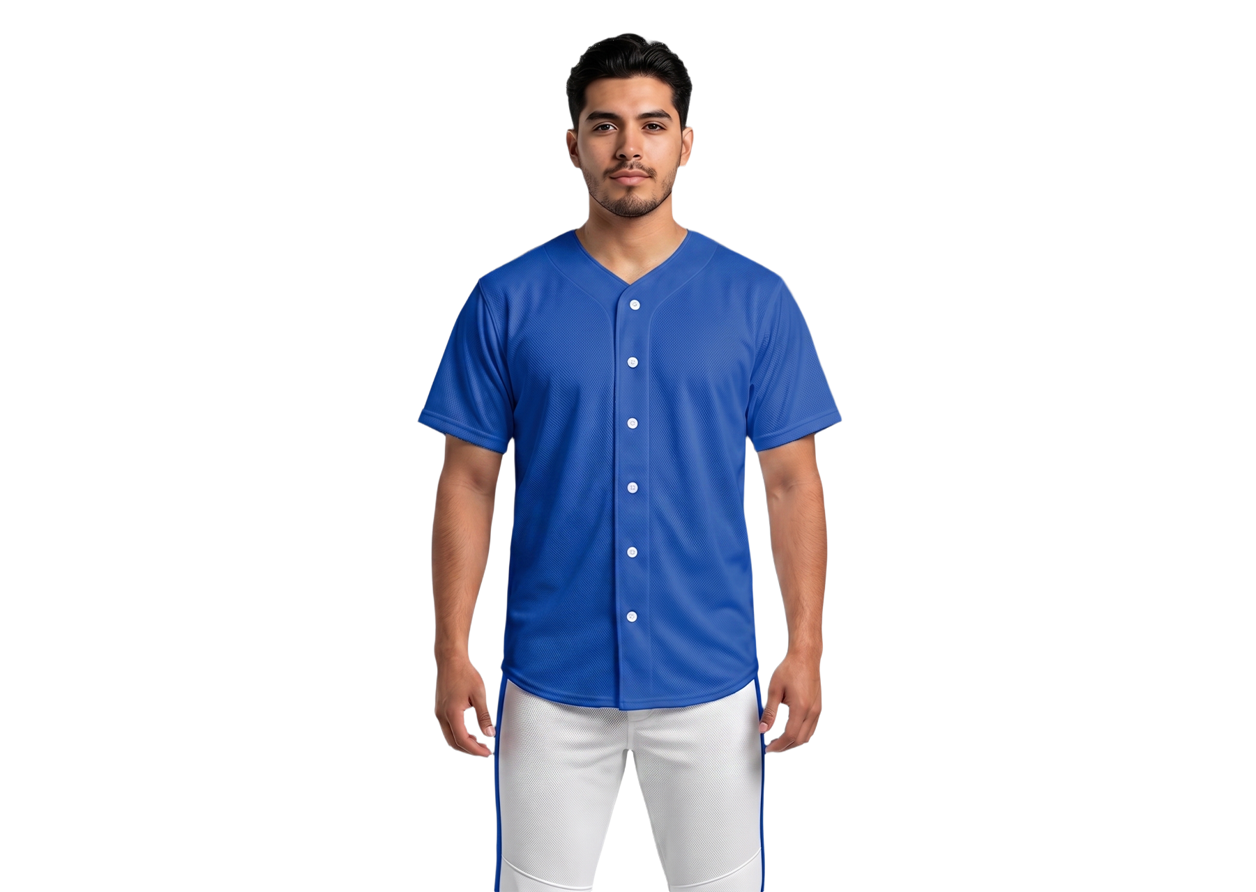 Custom ocean blue adult youth unisex full buttons softball jersey - Jersey