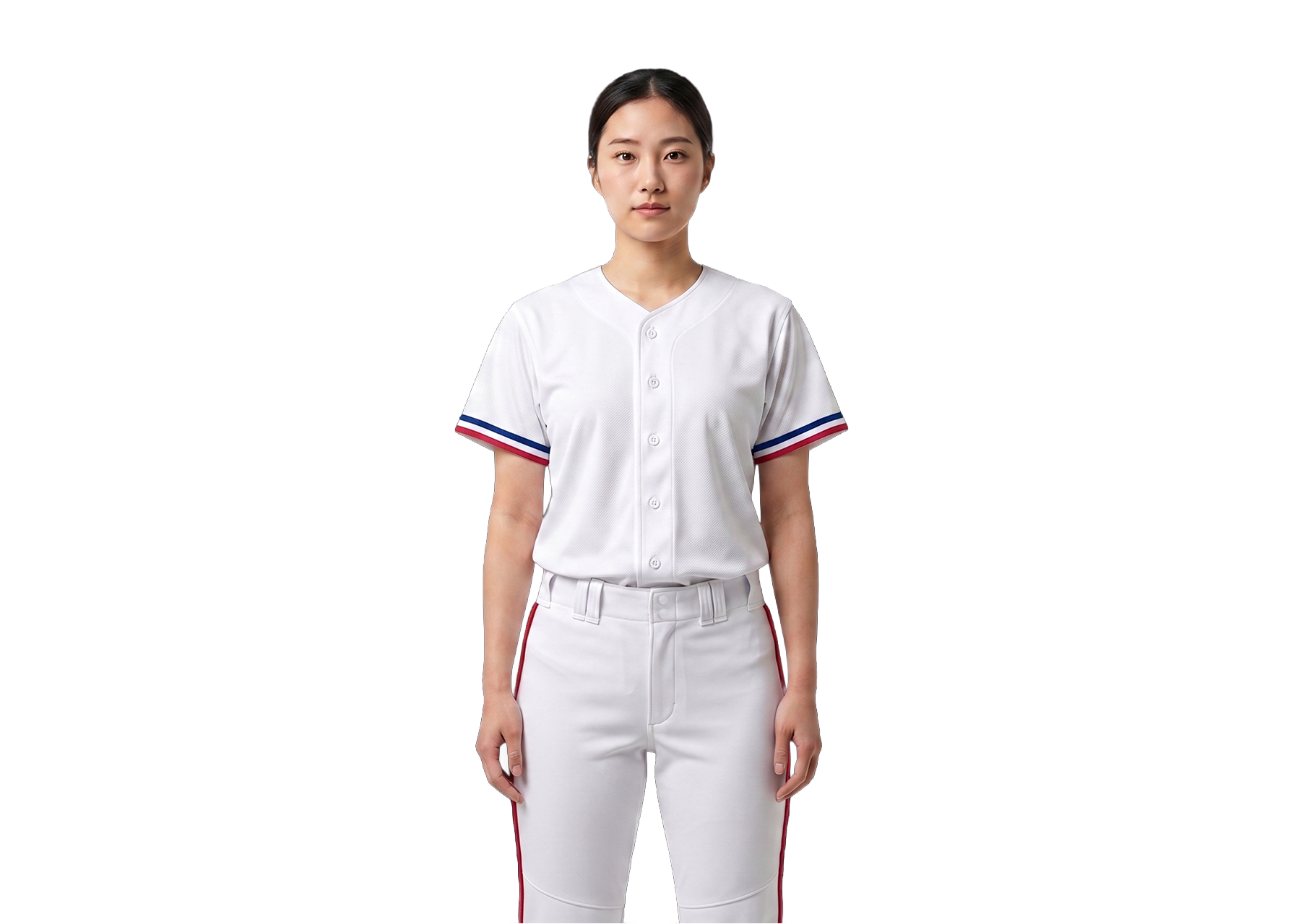 Custom solid style adult youth unisex full buttons softball jersey - Jersey