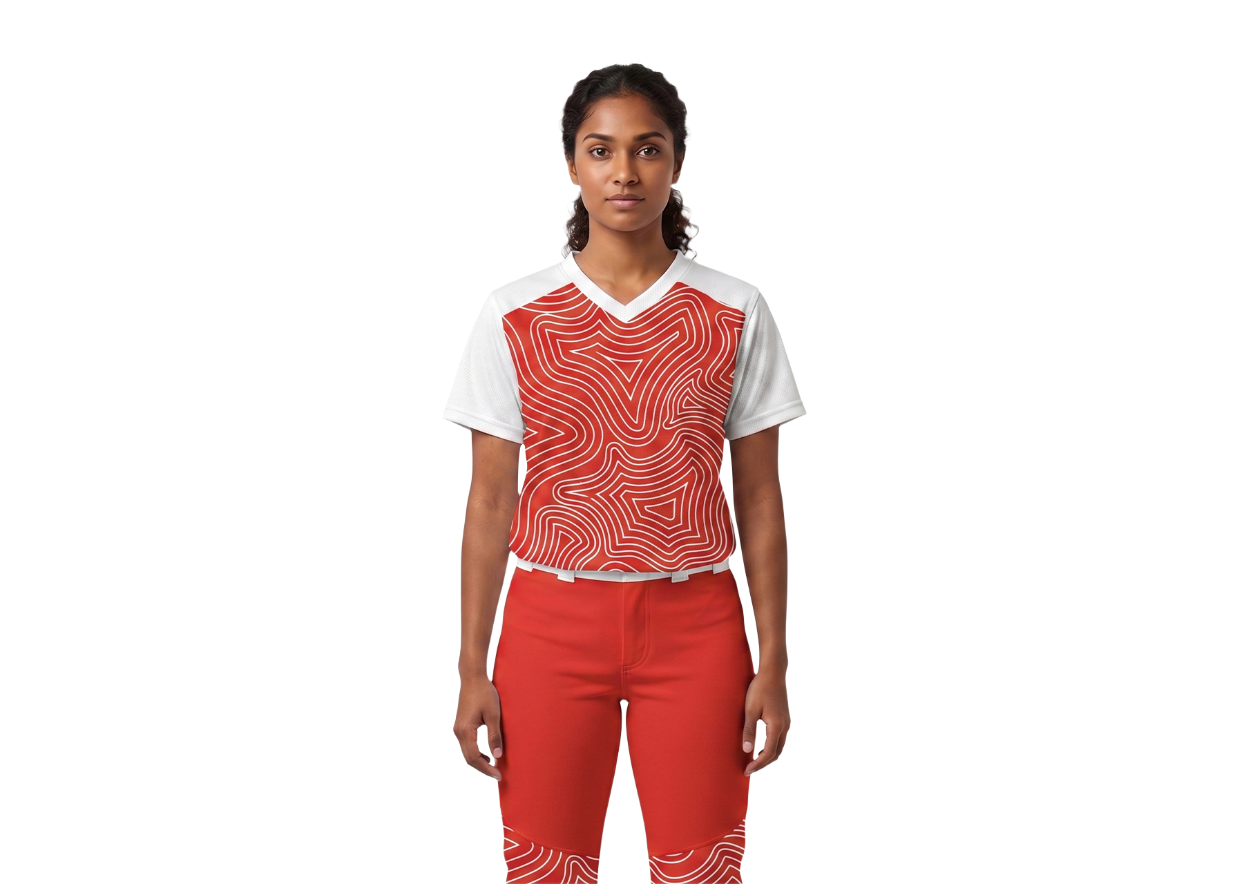 Custom rounded zig zag lines adult youth unisex softball jersey - Jersey