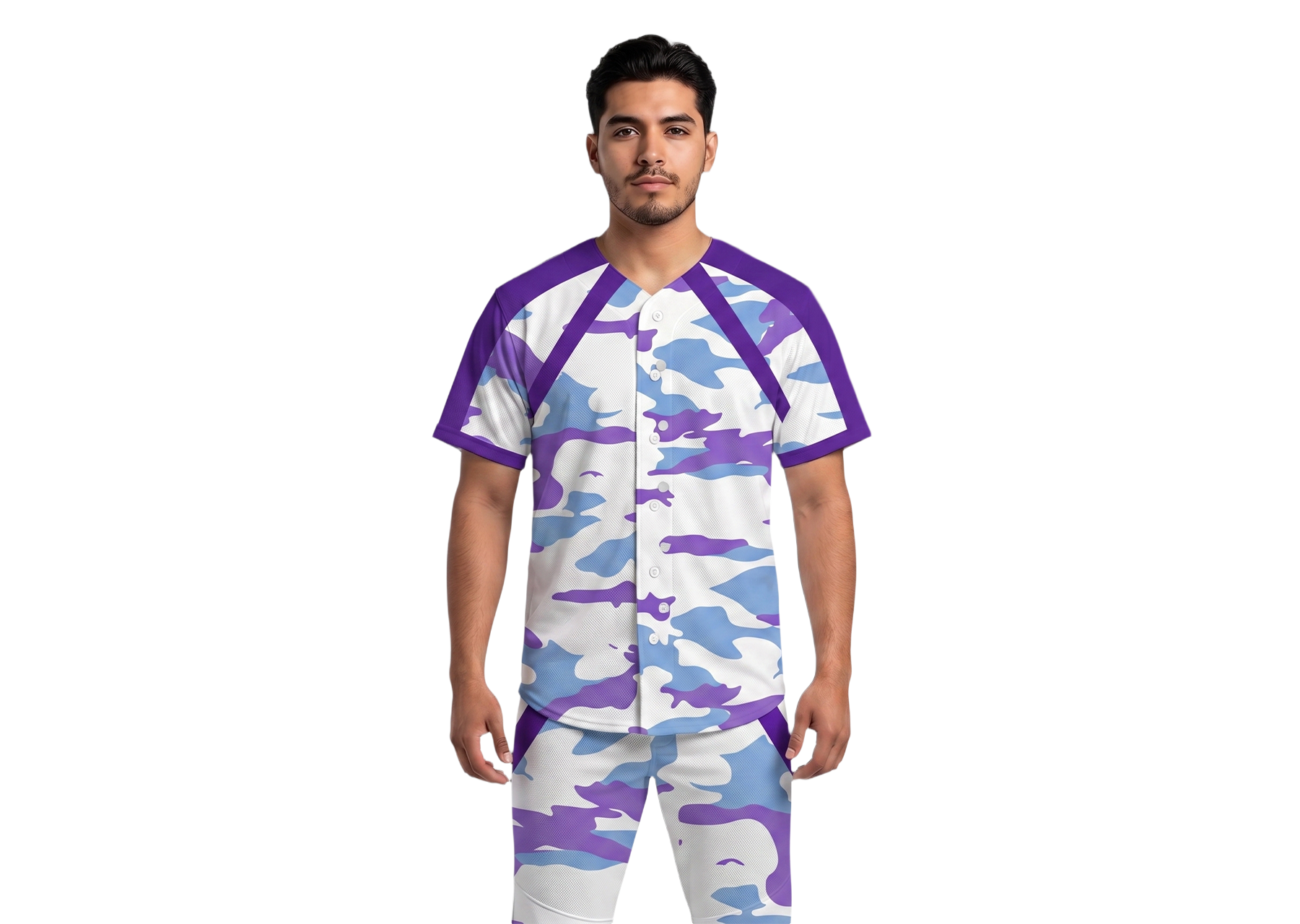 Custom diagonal stripe camo adult youth unisex softball jersey - Jersey