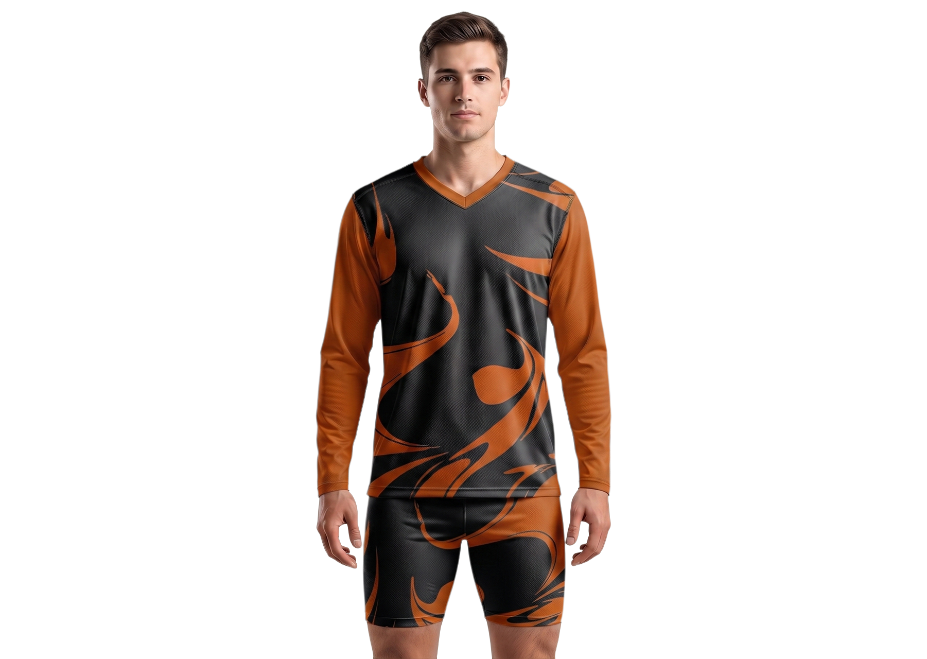 Custom layered abstract adult youth unisex volleyball long sleeve jersey - Jersey