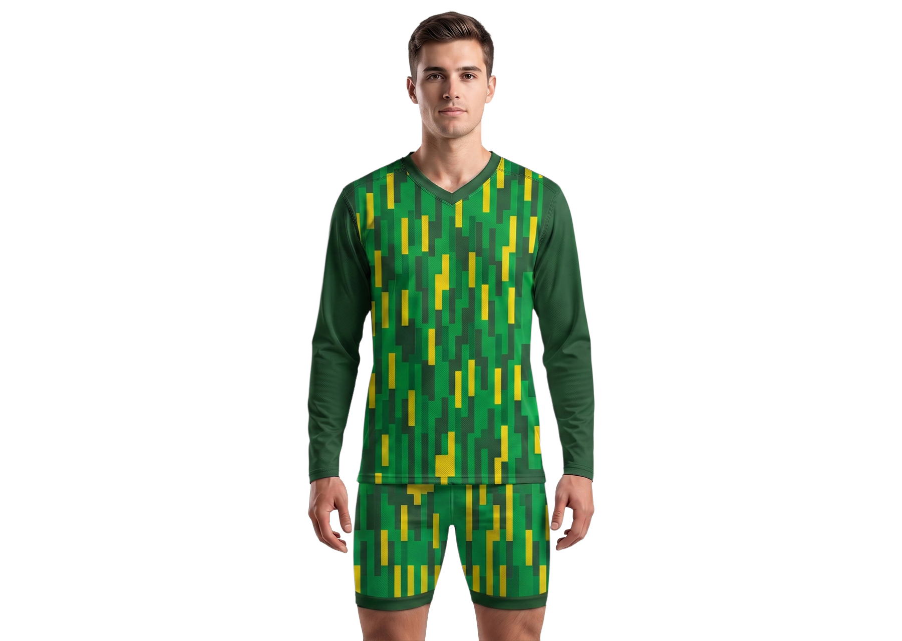 Custom blocks camo adult youth unisex long sleeve volleyball jersey - Jersey