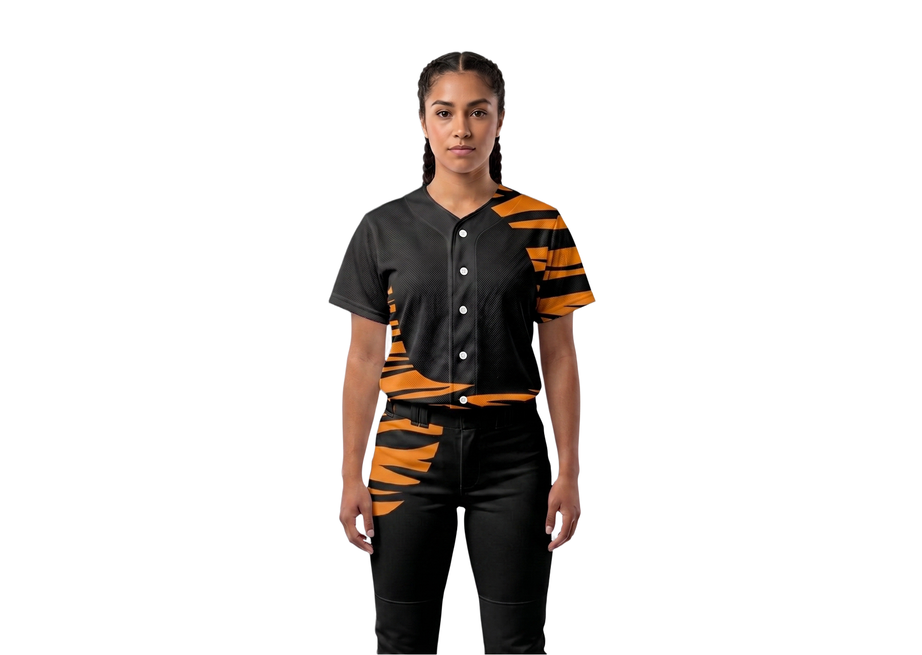 Custom tiger stripe animal adult youth unisex baseball jersey - Jersey