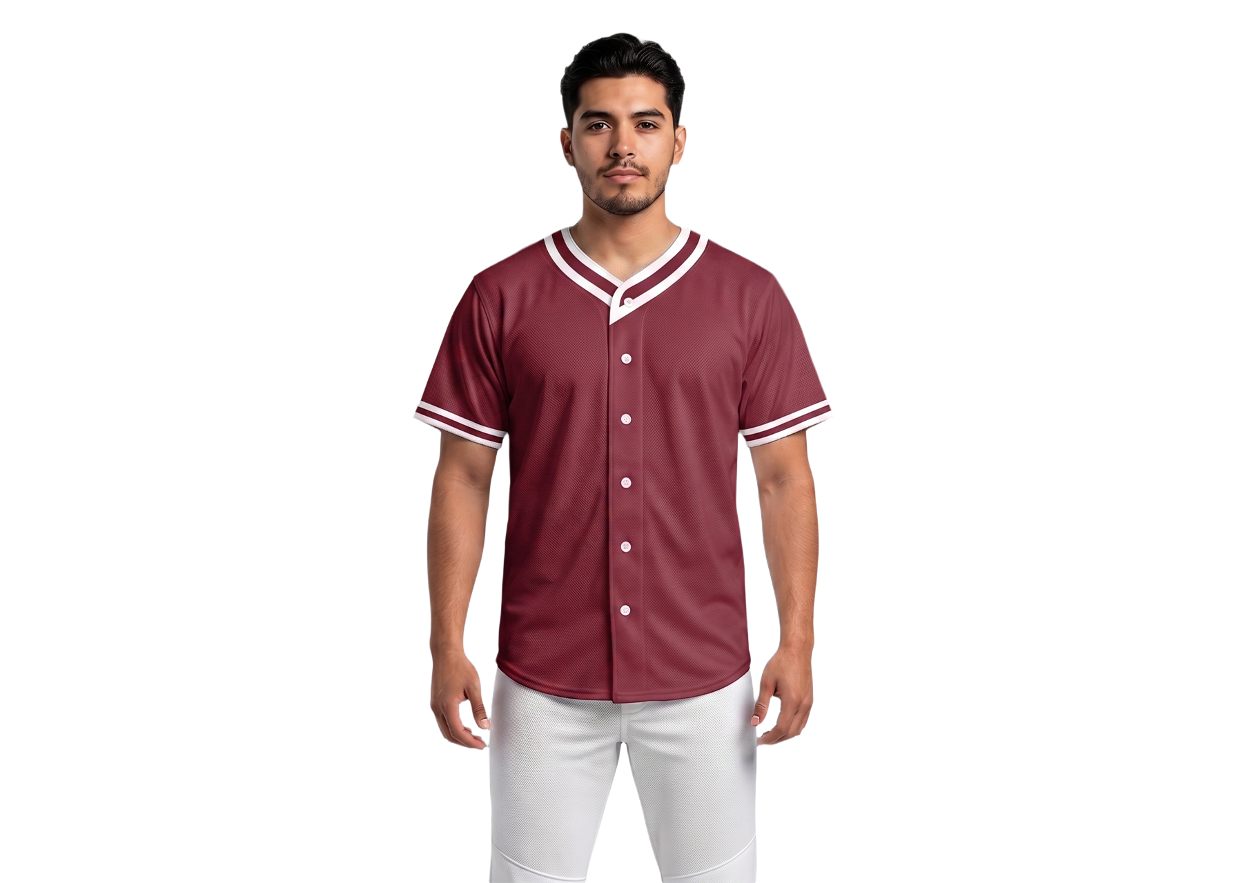 Custom minimal red adult youth unisex full buttons softball jersey - Jersey