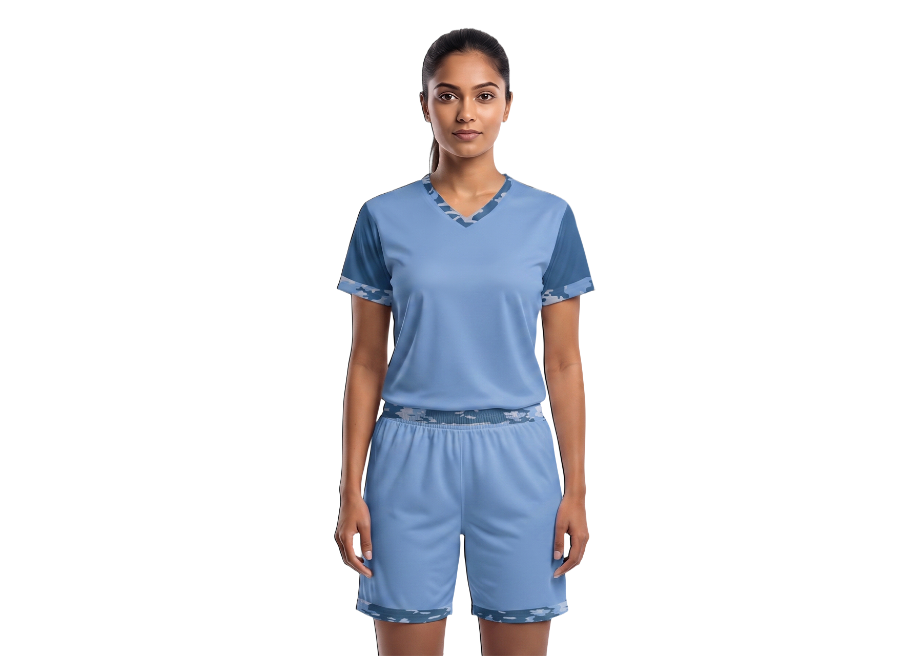 Custom blue camo adult youth soccer jersey - Jersey