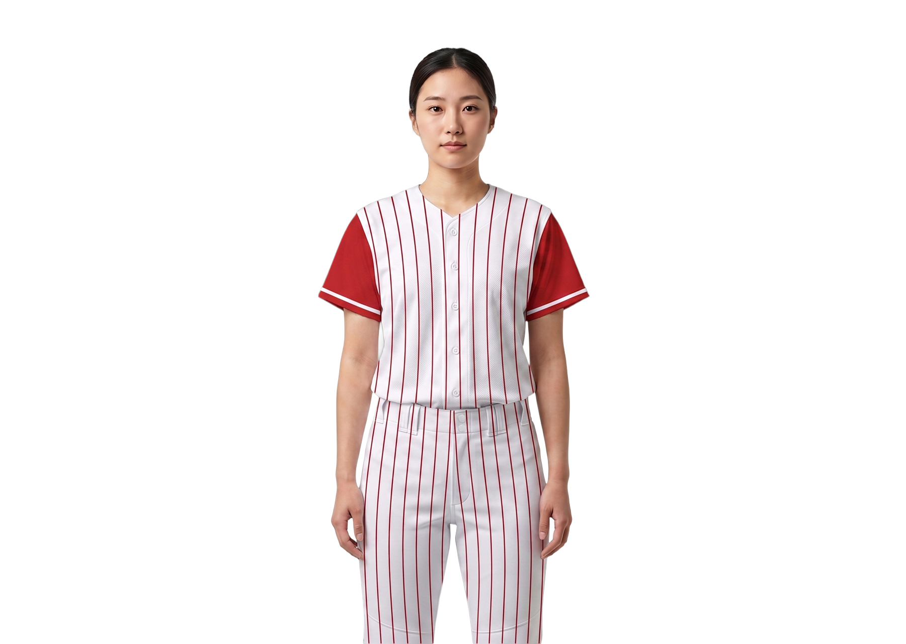 Custom vertical stripes  adult youth unisex baseball jersey - Jersey