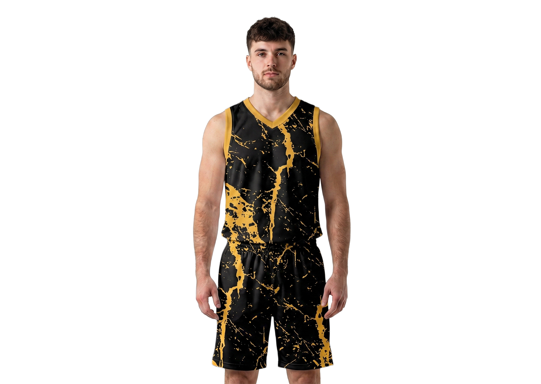 Custom mountain nature adult youth unisex basketball jersey - reversible uniform - Jersey