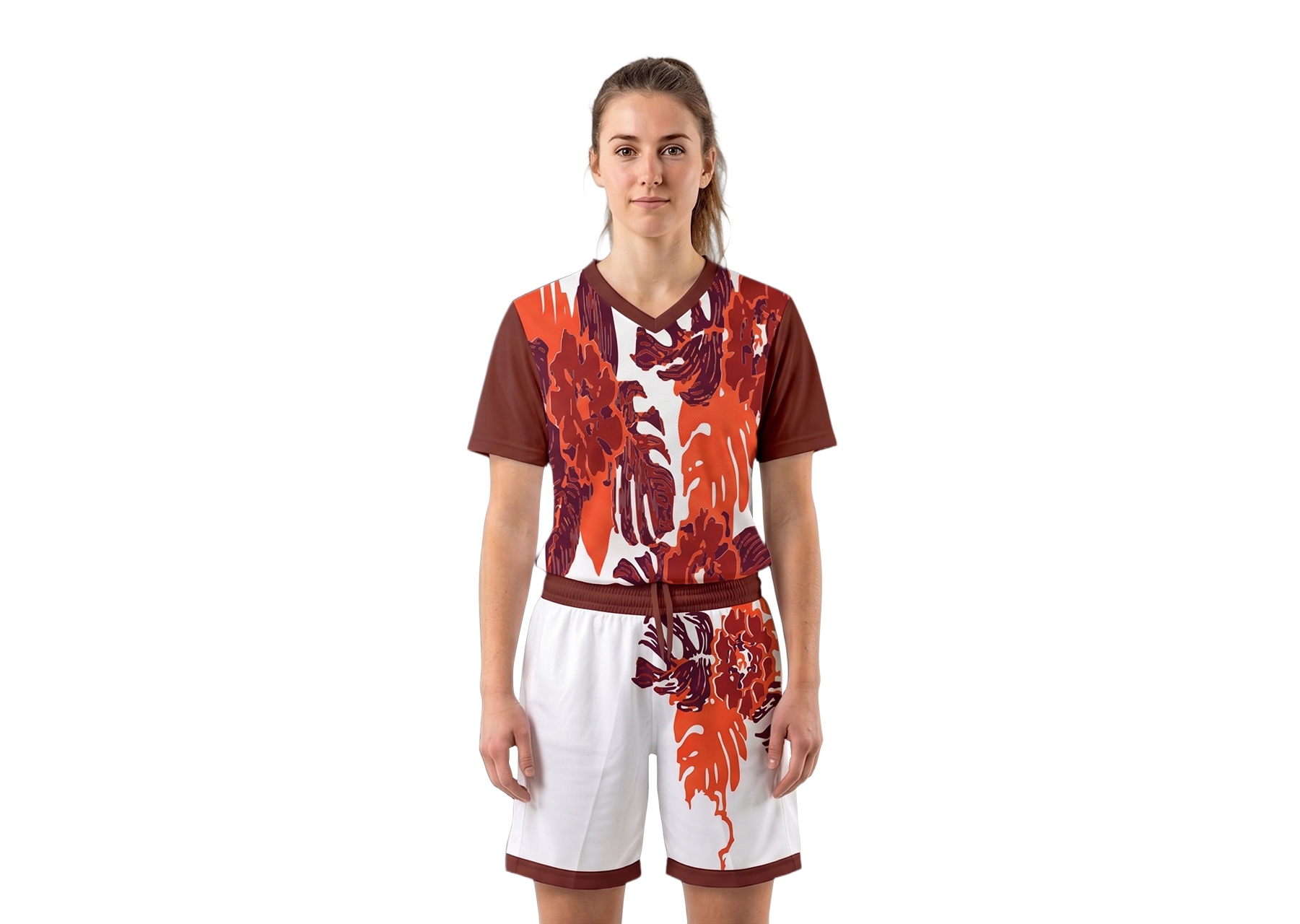 Custom autumn leaf adult youth unisex basketball jersey - reversible uniform - Jersey