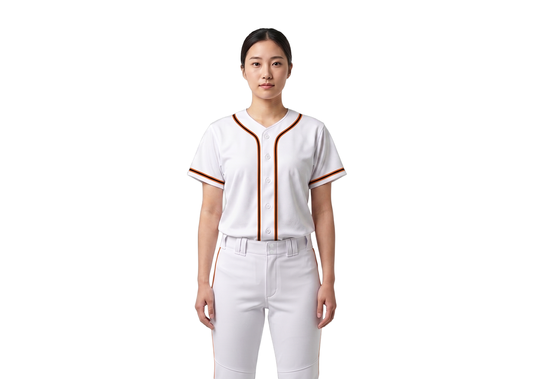 Custom soft white adult youth unisex full buttons softball jersey - Jersey