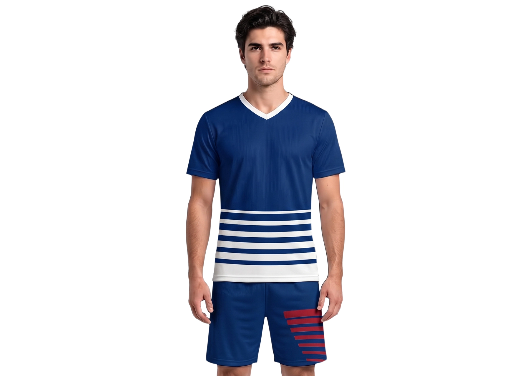 Custom horizontal lines adult youth soccer jersey - Jersey