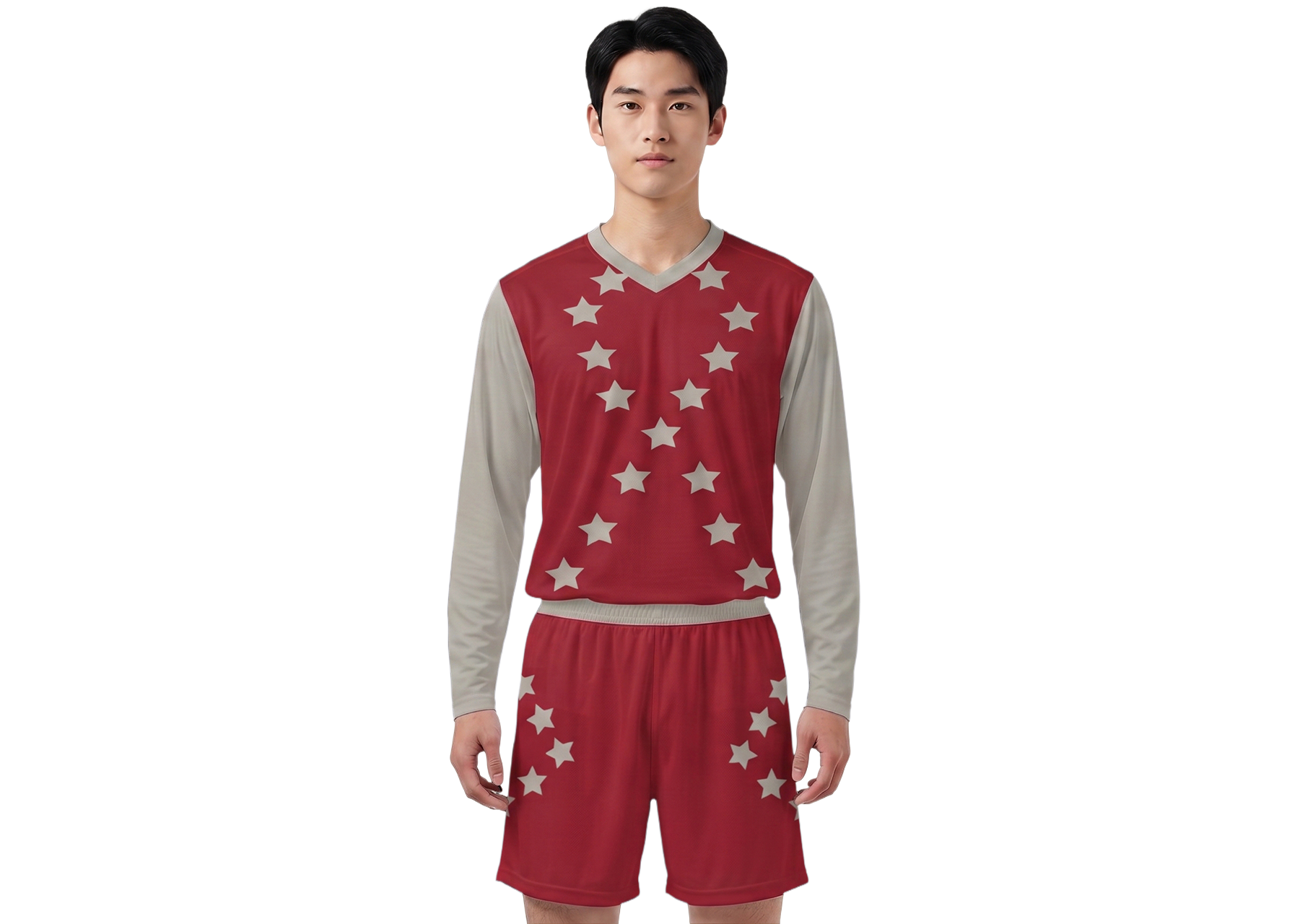 Custom peace stars adult youth volleyball long sleeve jersey - Jersey