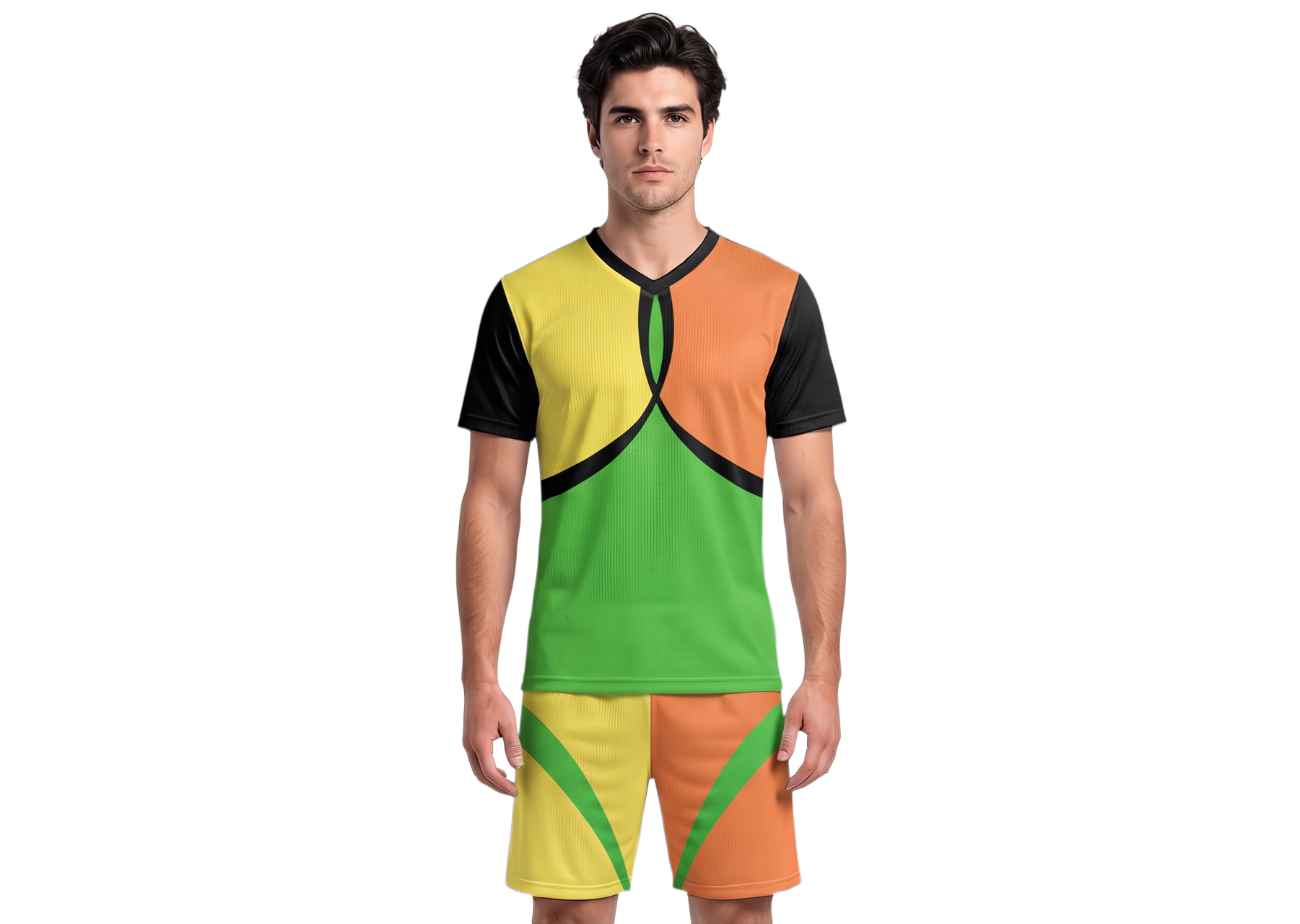 Custom intersecting solids design adult youth soccer jersey - Jersey