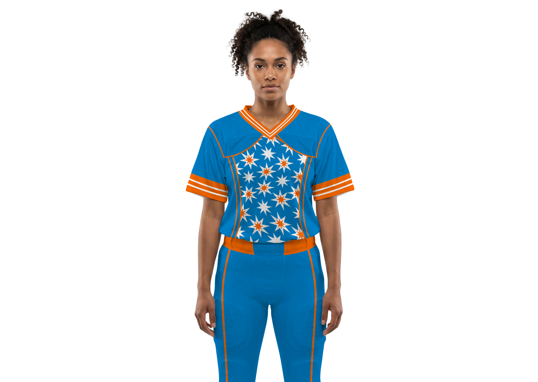 Custom colorful stars adult youth unisex football jersey - Jersey